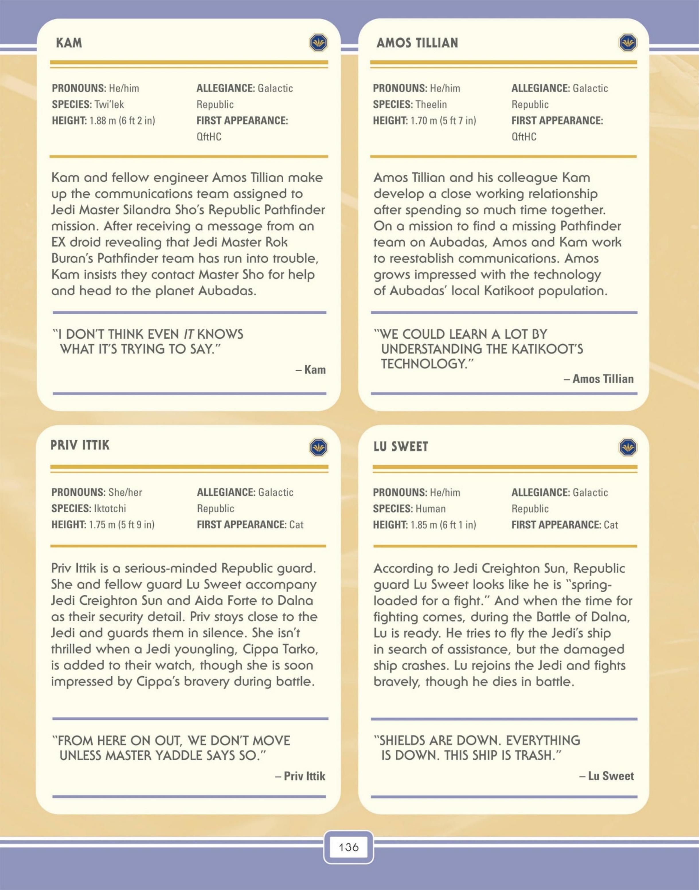 Read online Star Wars: The High Republic Character Encyclopedia comic -  Issue # TPB (Part 2) - 39