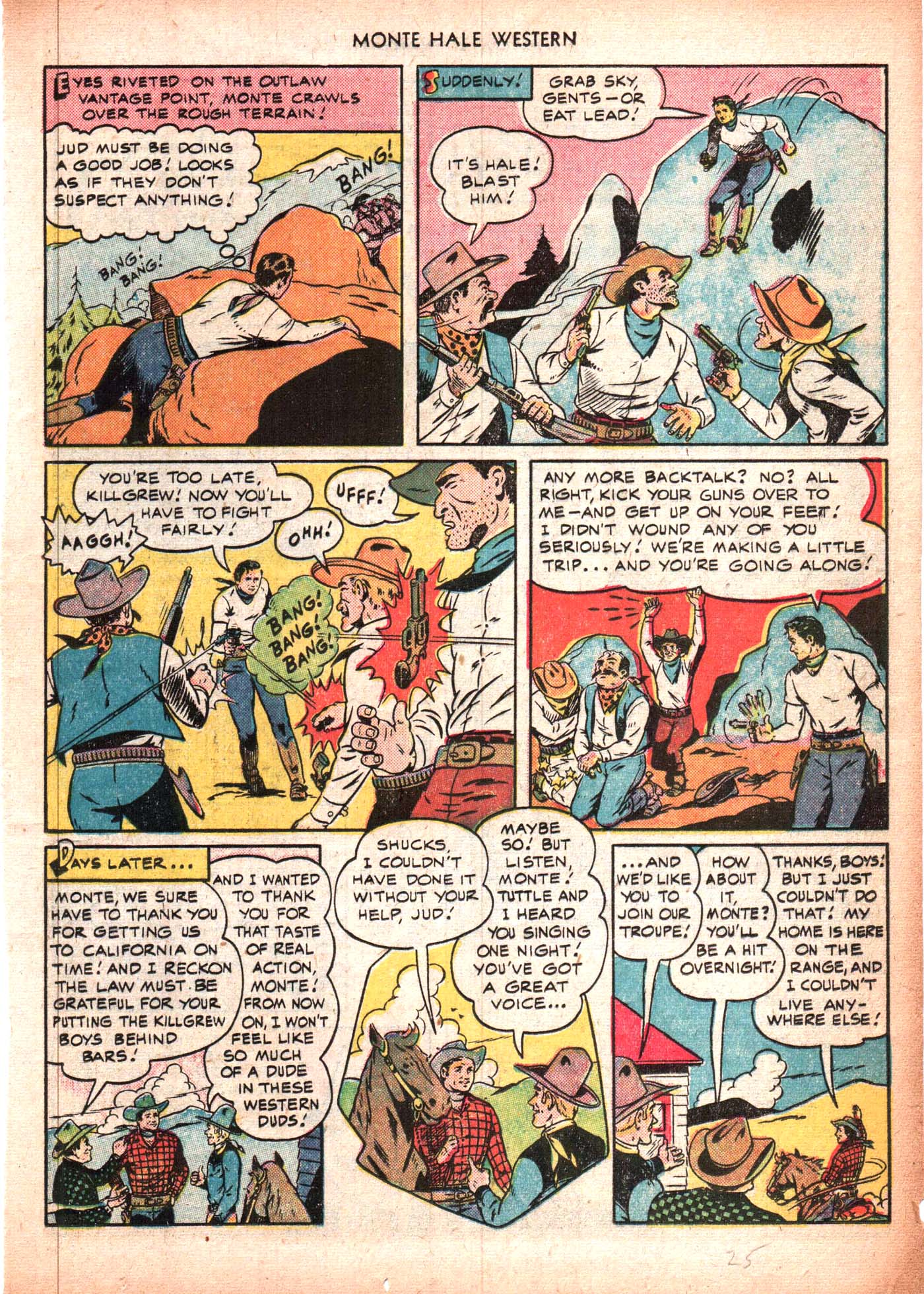 Read online Monte Hale Western comic -  Issue #50 - 25