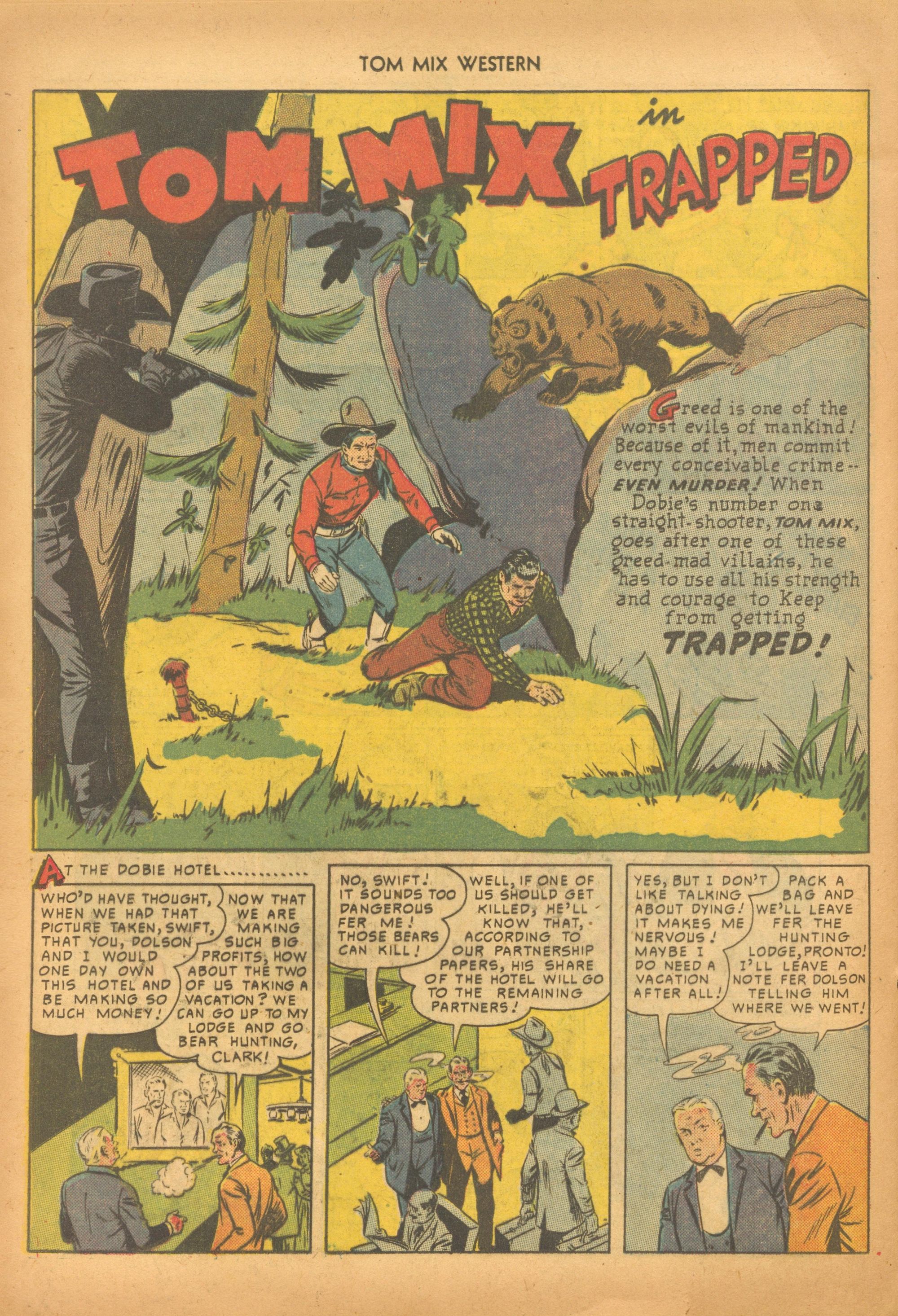 Read online Tom Mix Western (1948) comic -  Issue #28 - 36