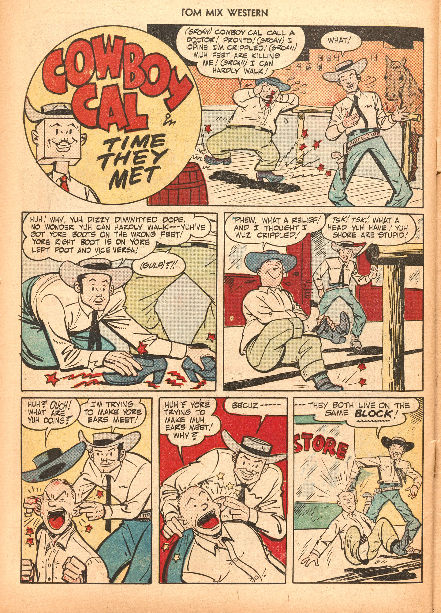 Read online Tom Mix Western (1948) comic -  Issue #40 - 42