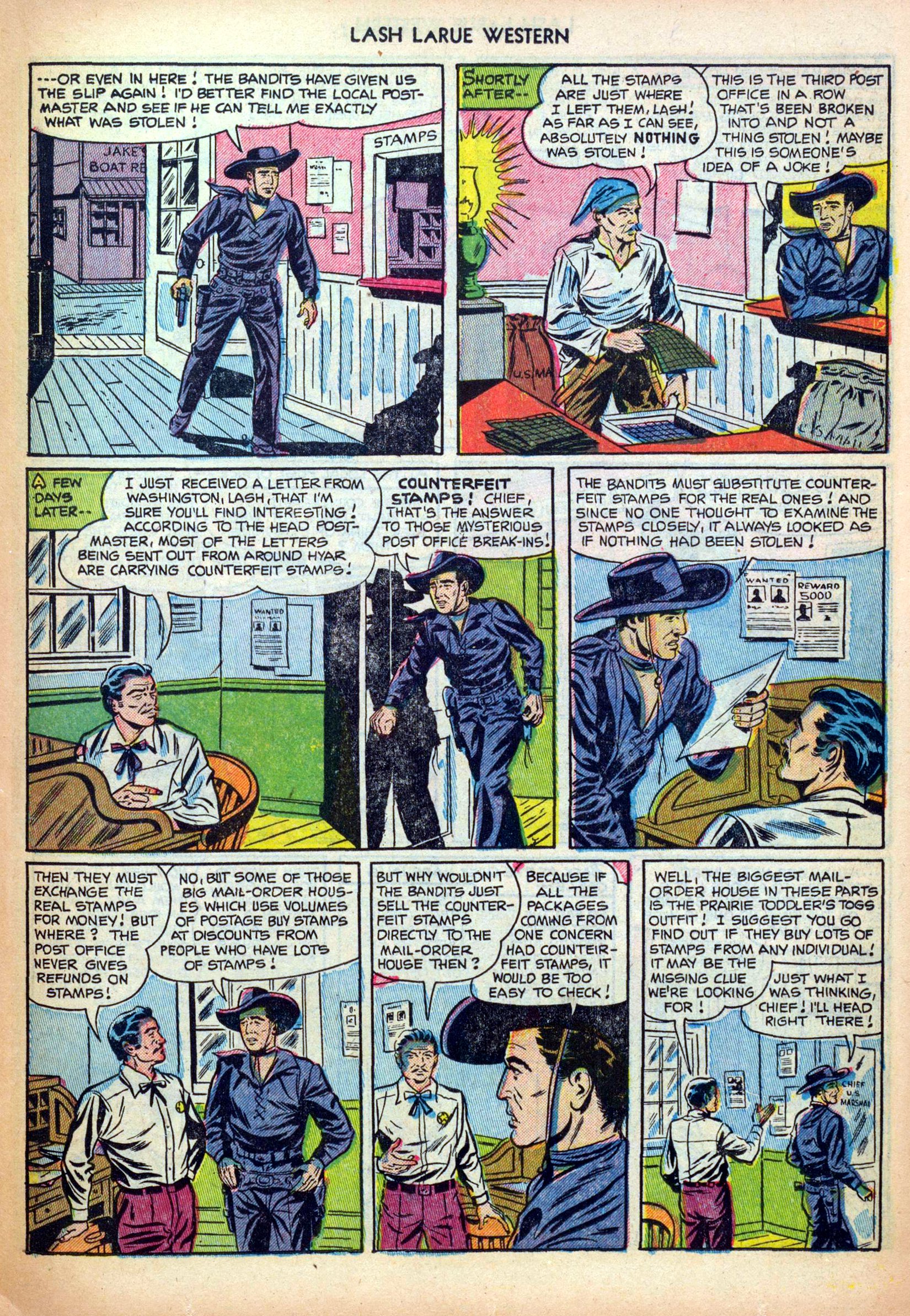 Read online Lash Larue Western (1949) comic -  Issue #30 - 19
