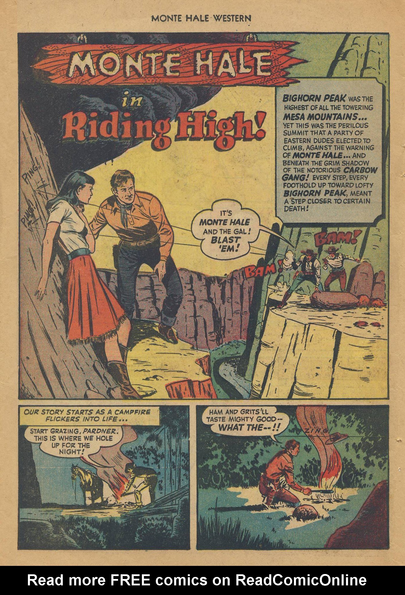Read online Monte Hale Western comic -  Issue #36 - 41