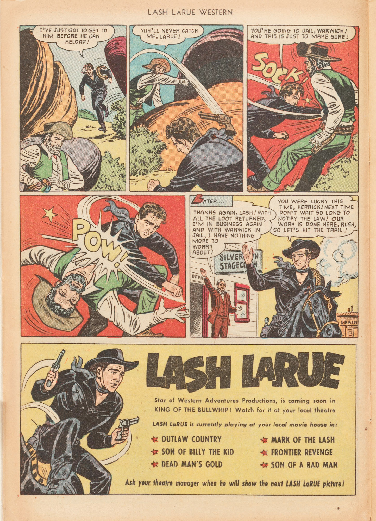 Read online Lash Larue Western (1949) comic -  Issue #20 - 12