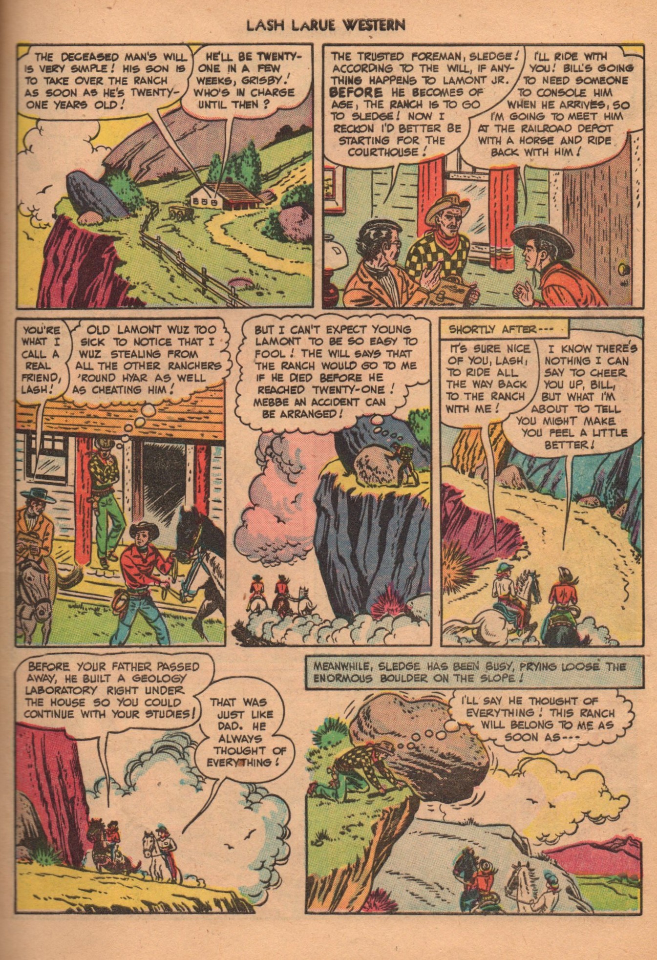 Read online Lash Larue Western (1949) comic -  Issue #1 - 29