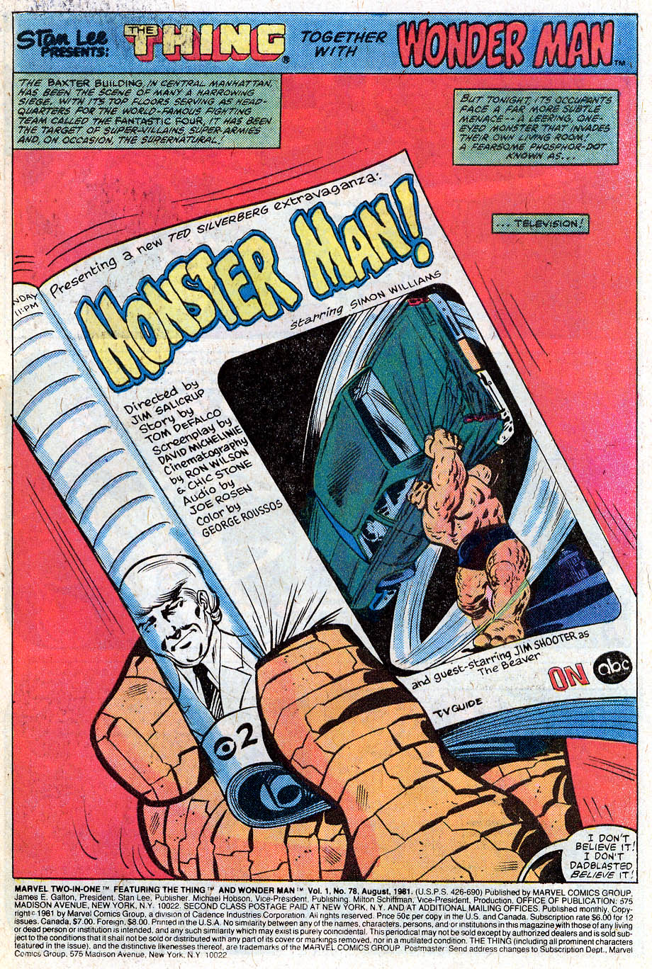 Read online Marvel Two-In-One comic -  Issue #78 - 2