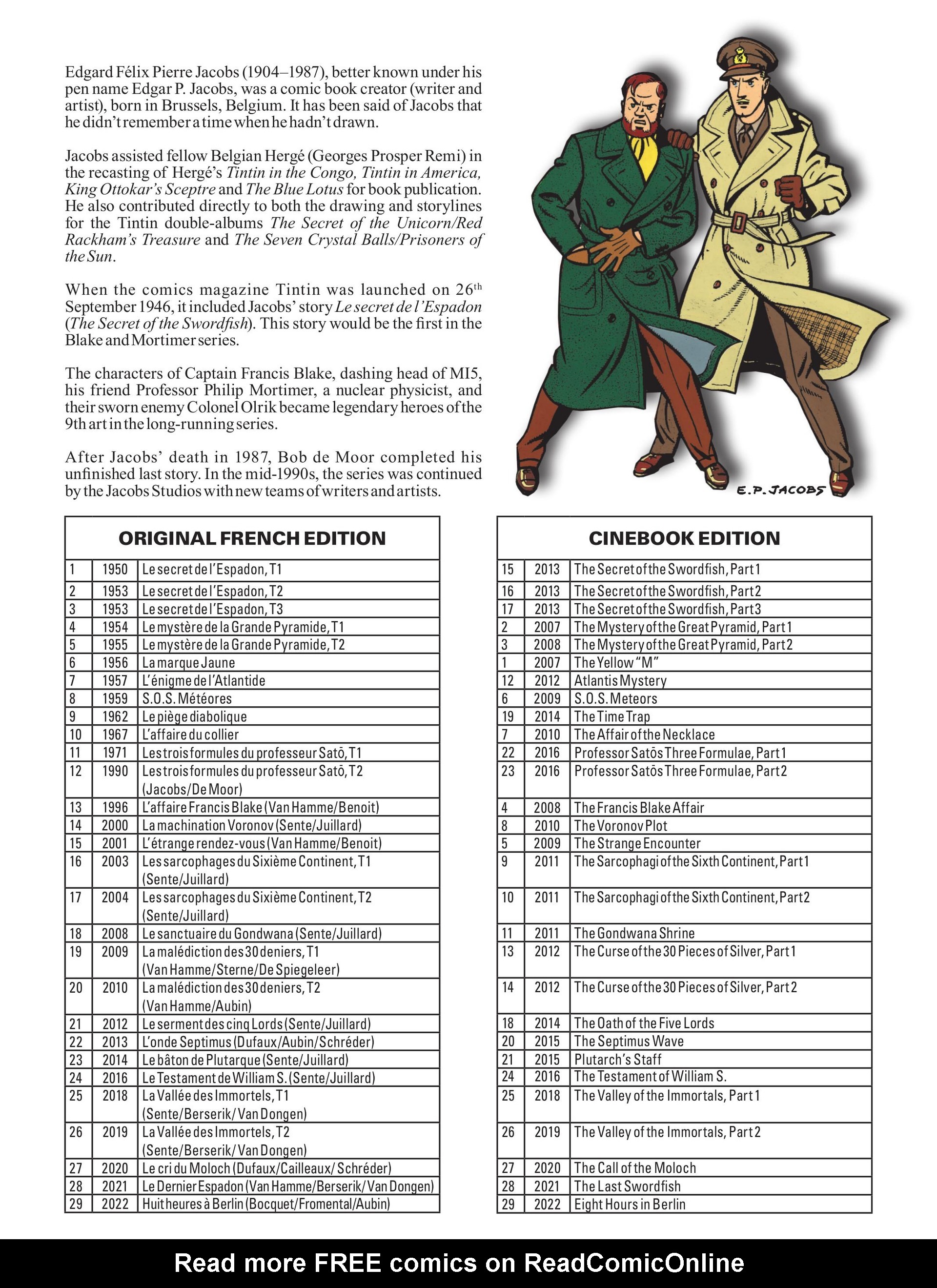 Read online Before Blake & Mortimer comic -  Issue #1 - 57