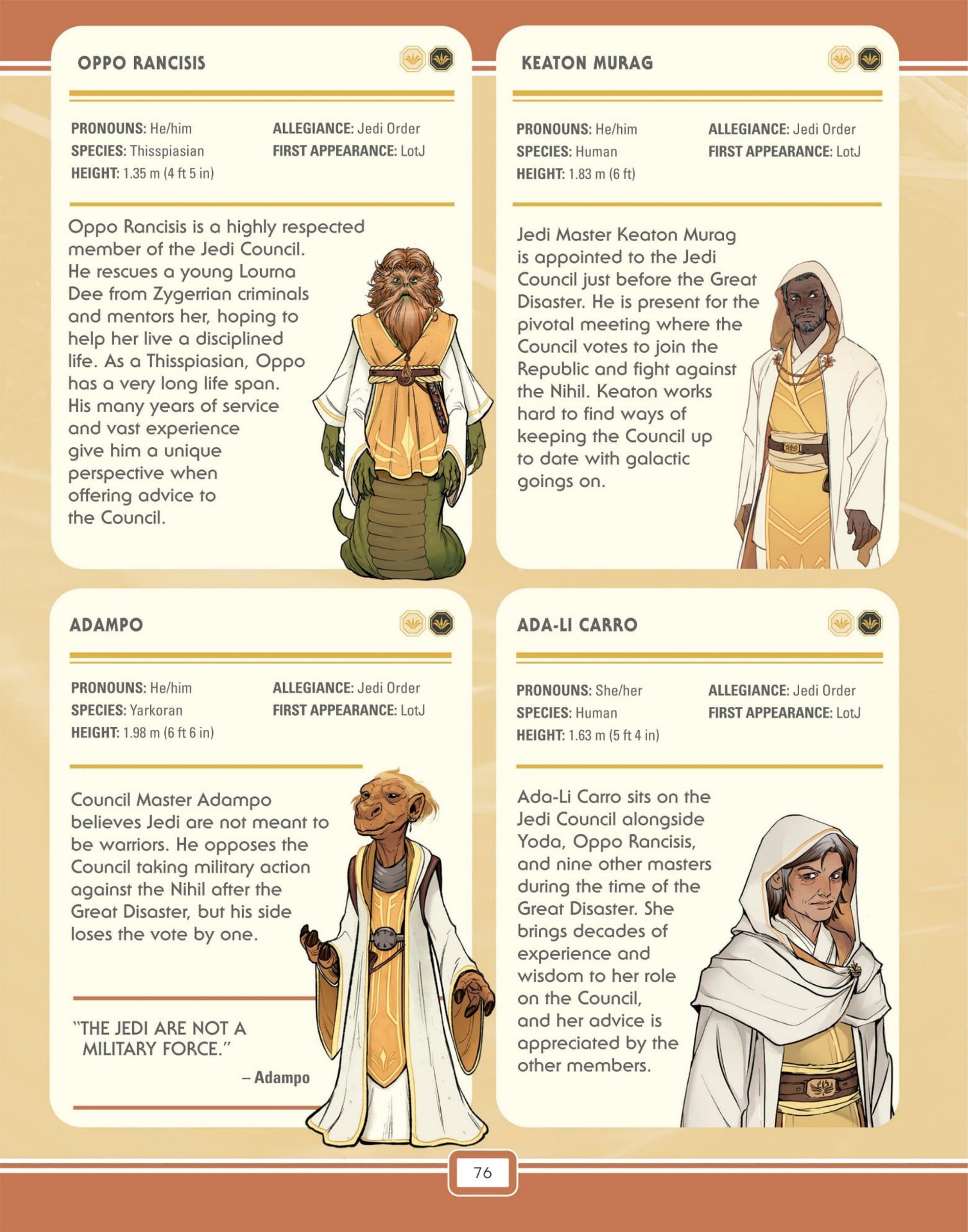 Read online Star Wars: The High Republic Character Encyclopedia comic -  Issue # TPB (Part 1) - 78