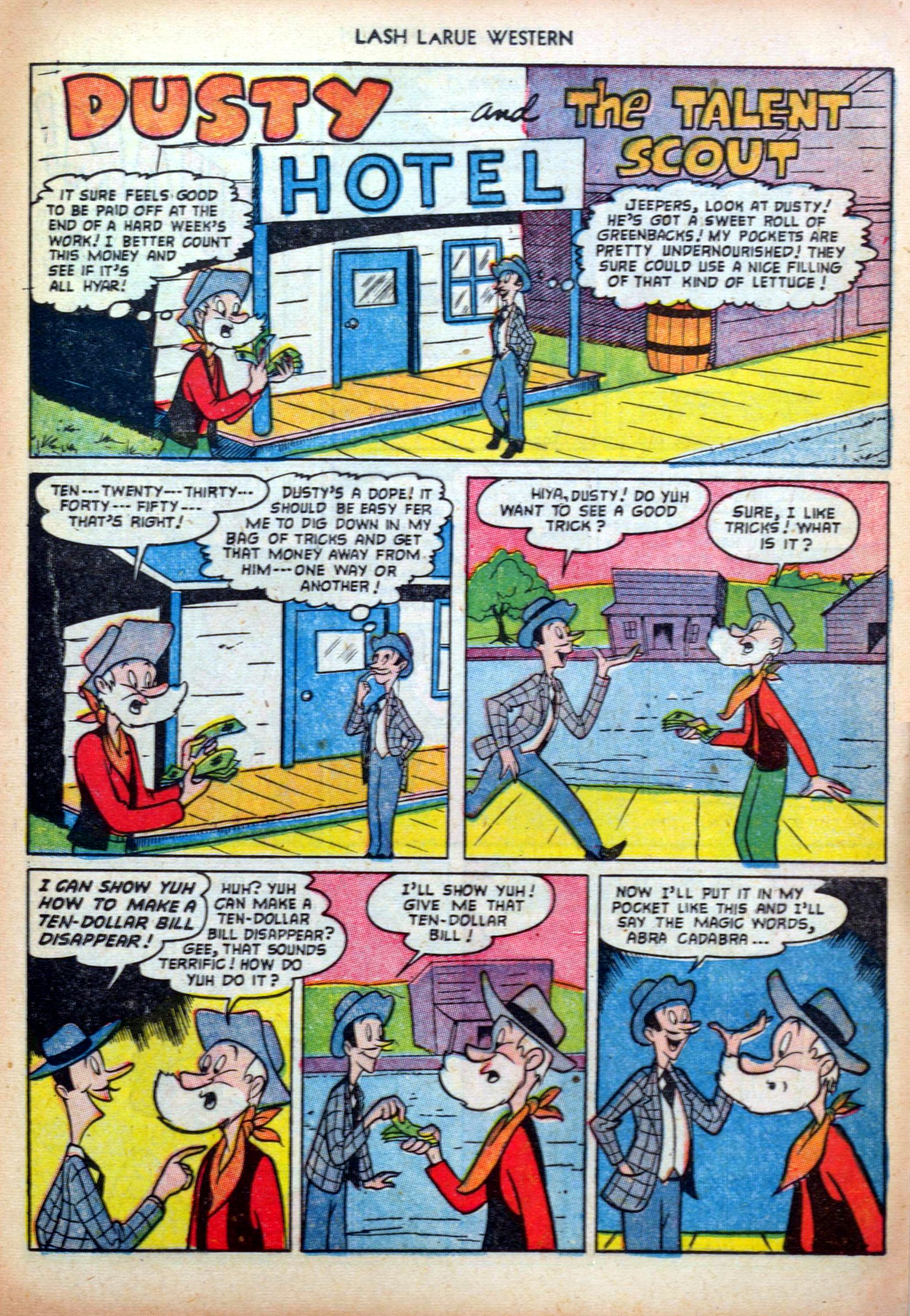 Read online Lash Larue Western (1949) comic -  Issue #35 - 13
