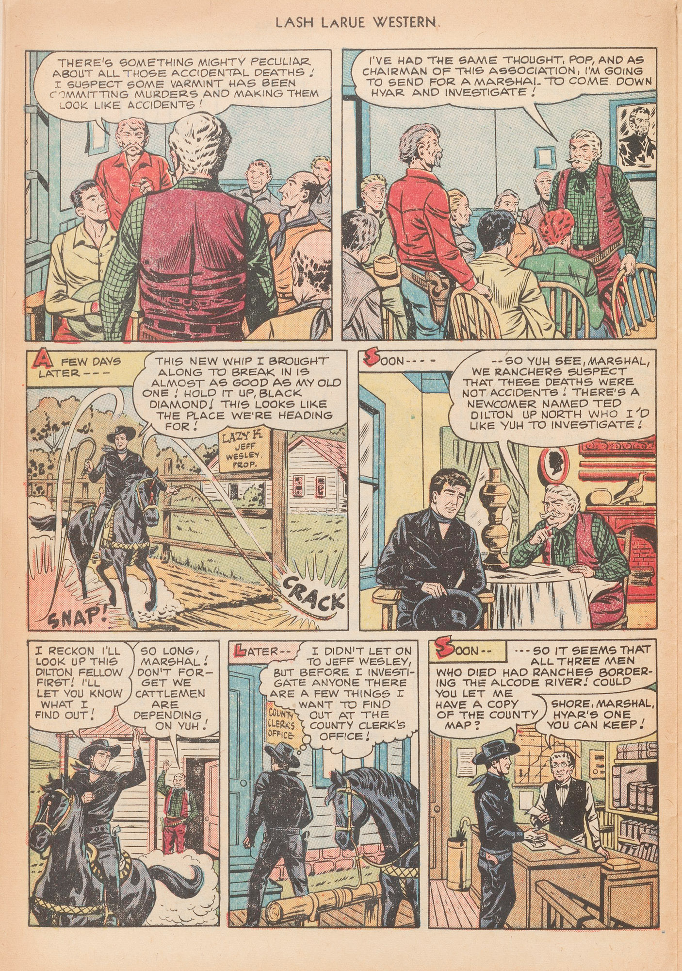 Read online Lash Larue Western (1949) comic -  Issue #12 - 20