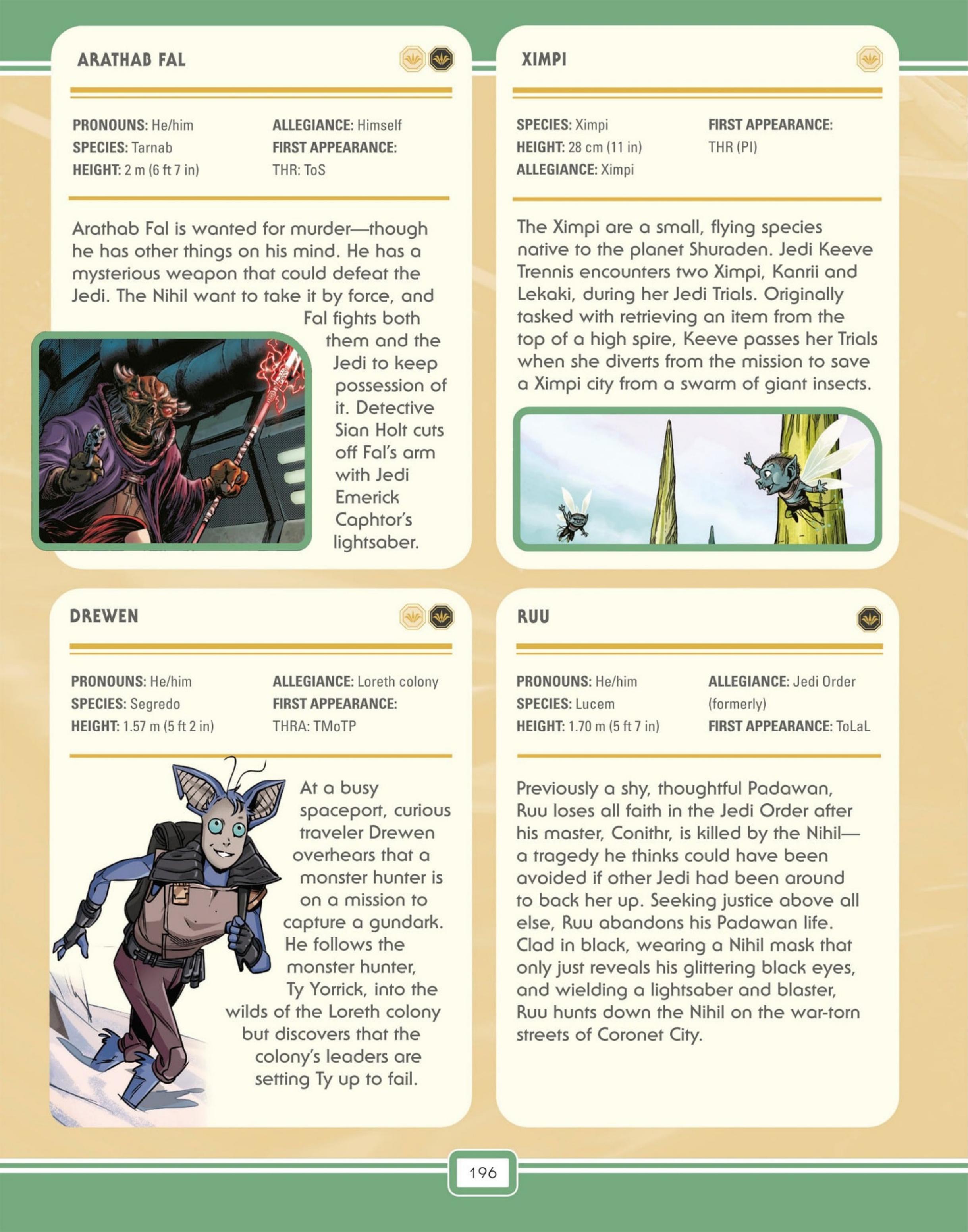 Read online Star Wars: The High Republic Character Encyclopedia comic -  Issue # TPB (Part 2) - 99