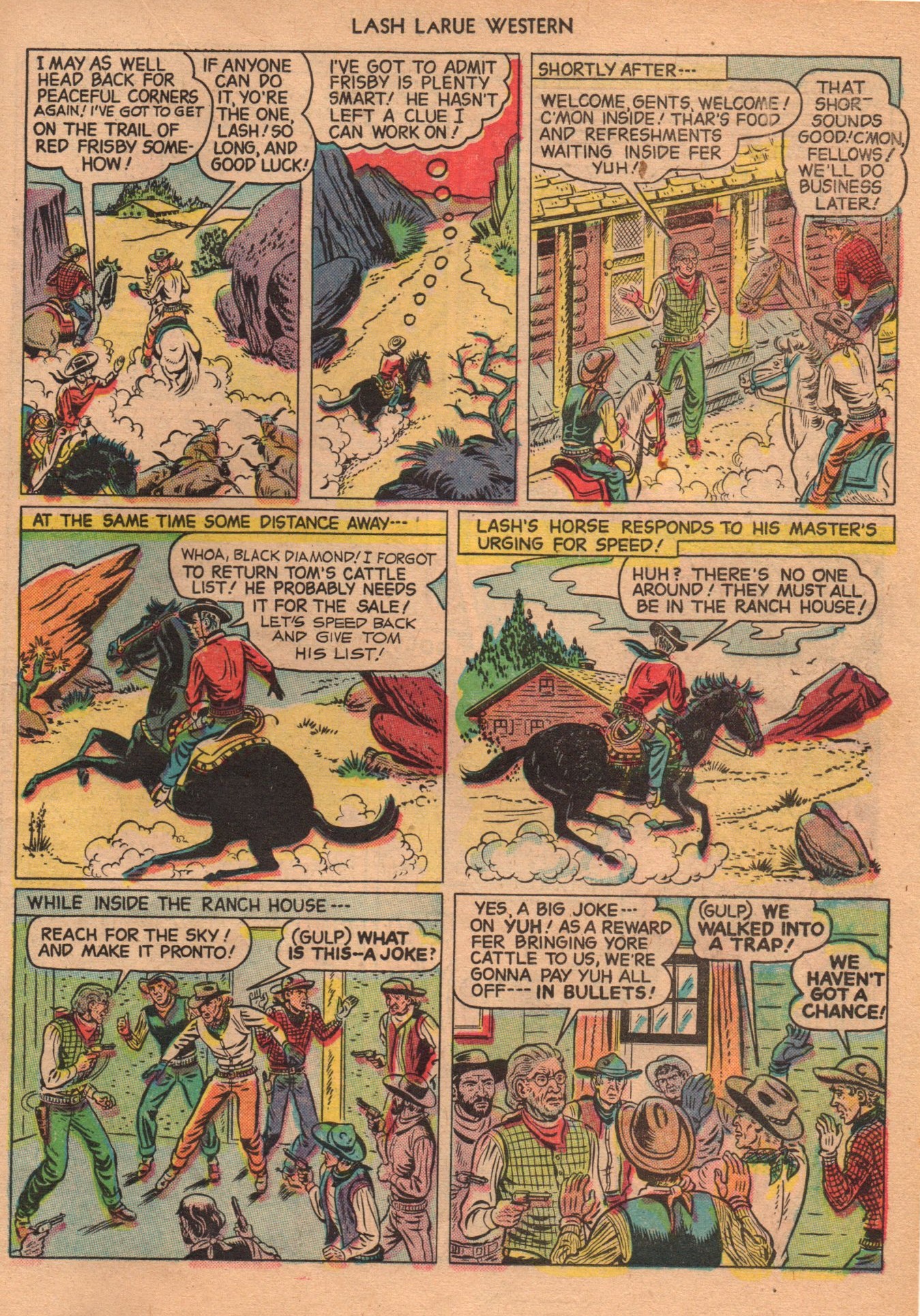 Read online Lash Larue Western (1949) comic -  Issue #1 - 19