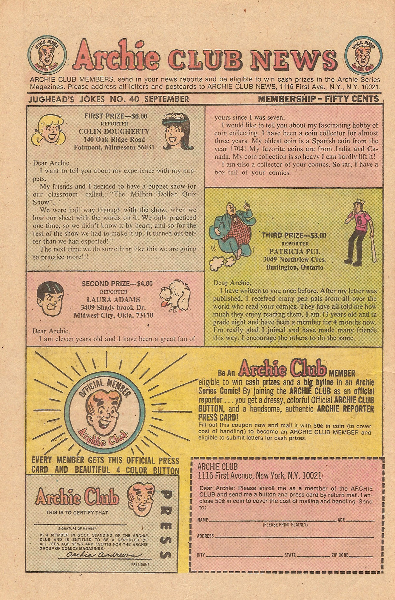 Read online Jughead's Jokes comic -  Issue #40 - 25