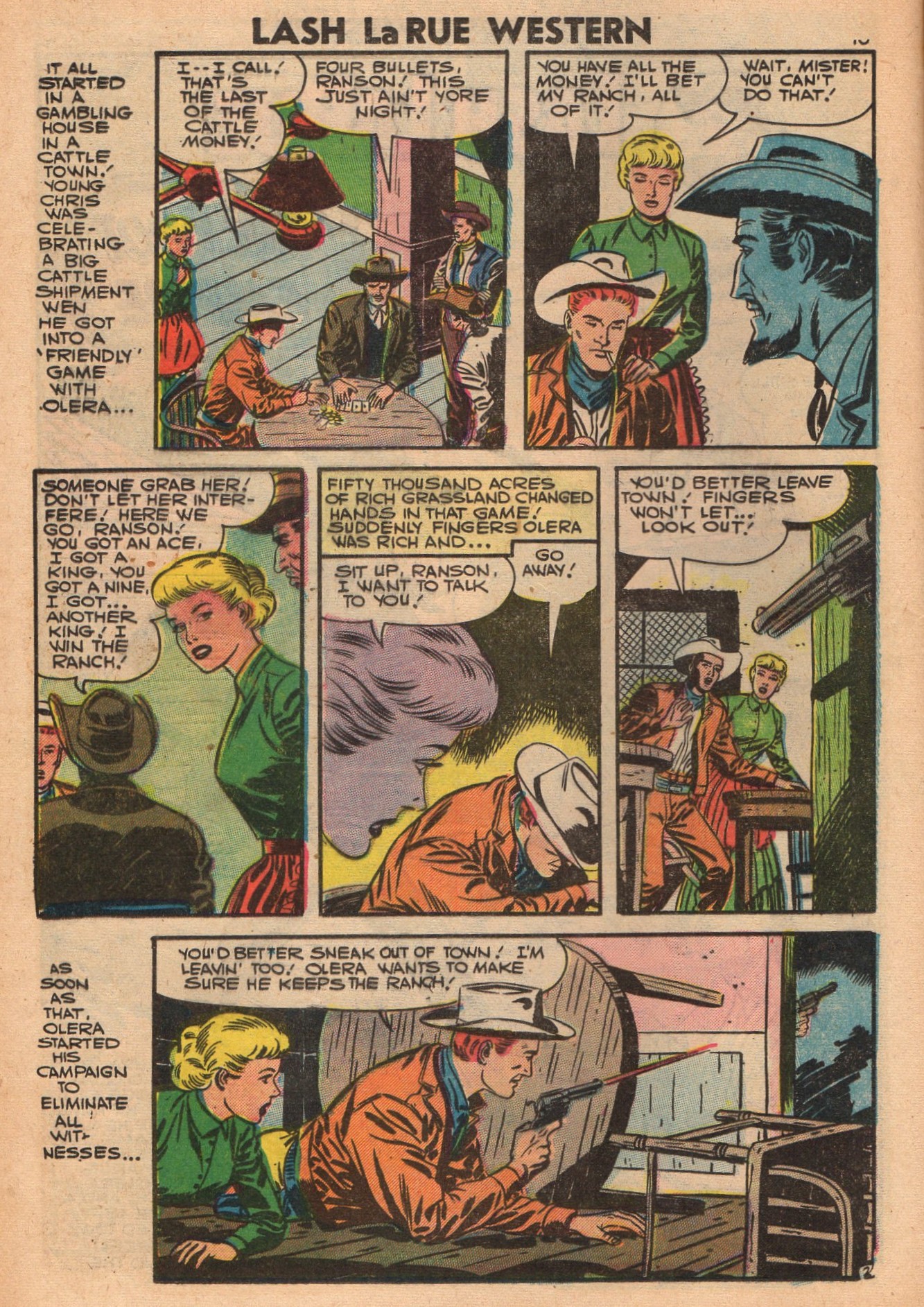 Read online Lash Larue Western (1949) comic -  Issue #64 - 12