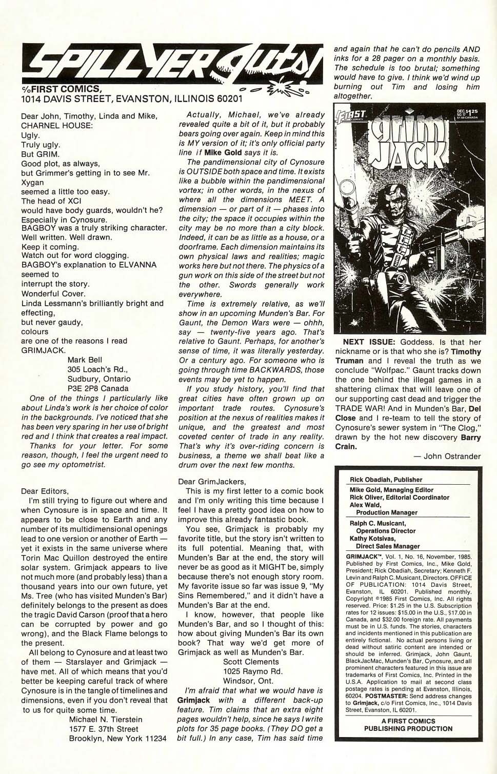 Read online Grimjack comic -  Issue #16 - 2