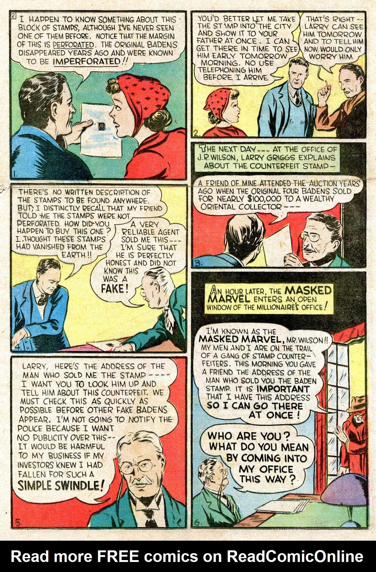 Read online Masked Marvel comic -  Issue #2 - 13