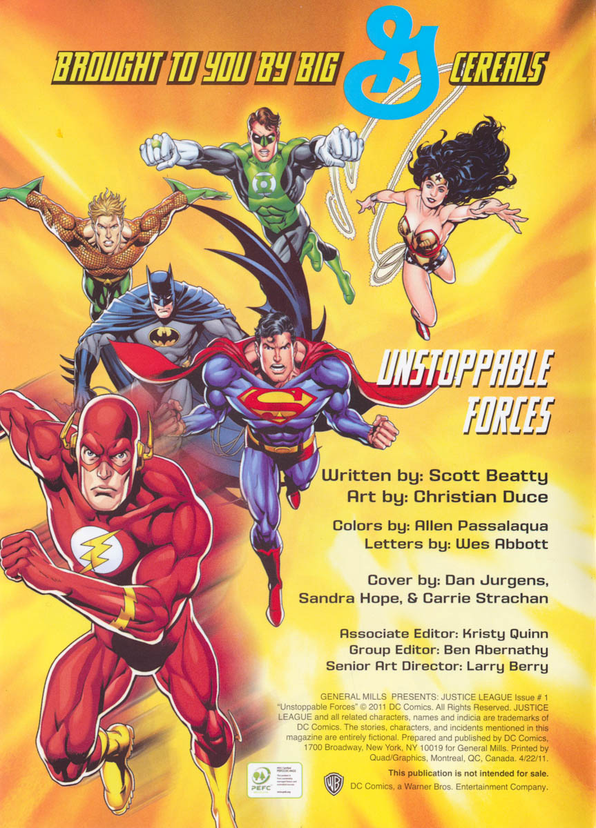 Read online General Mills Presents: Justice League (2011) comic -  Issue #1 - 2