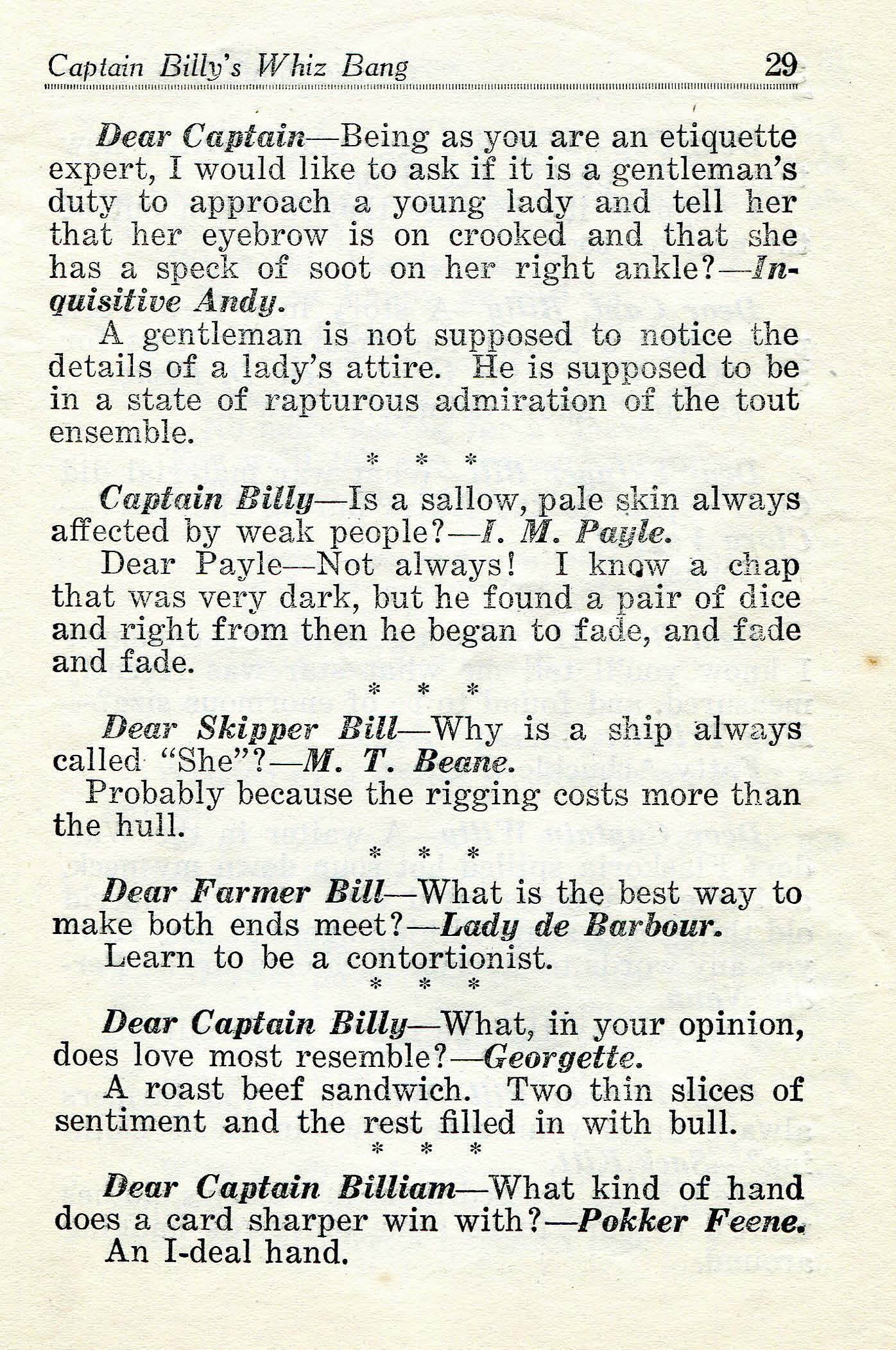 Read online Captain Billy's Whiz Bang comic -  Issue #24 - 31