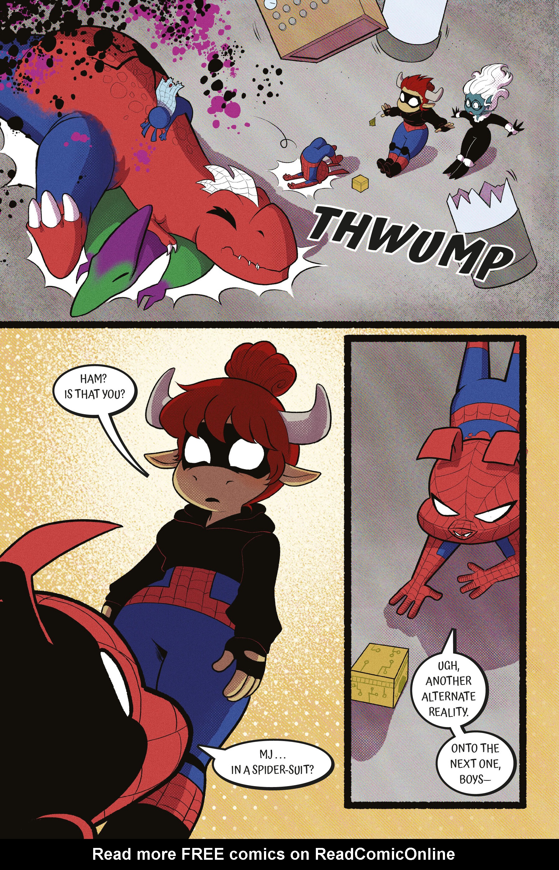 Read online Spider-Ham: A Pig in Time comic -  Issue # TPB - 48