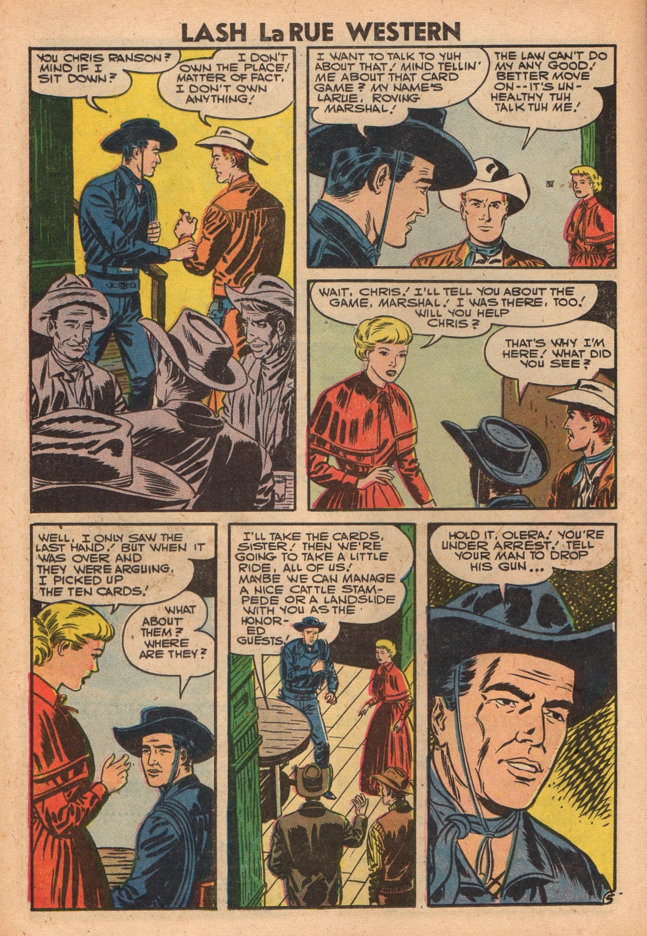 Read online Lash Larue Western (1949) comic -  Issue #64 - 16