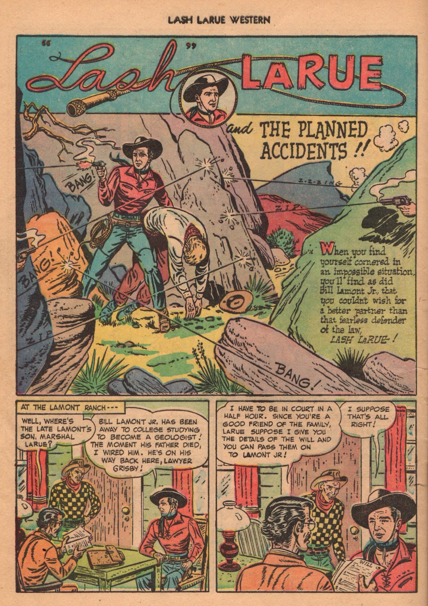 Read online Lash Larue Western (1949) comic -  Issue #1 - 28