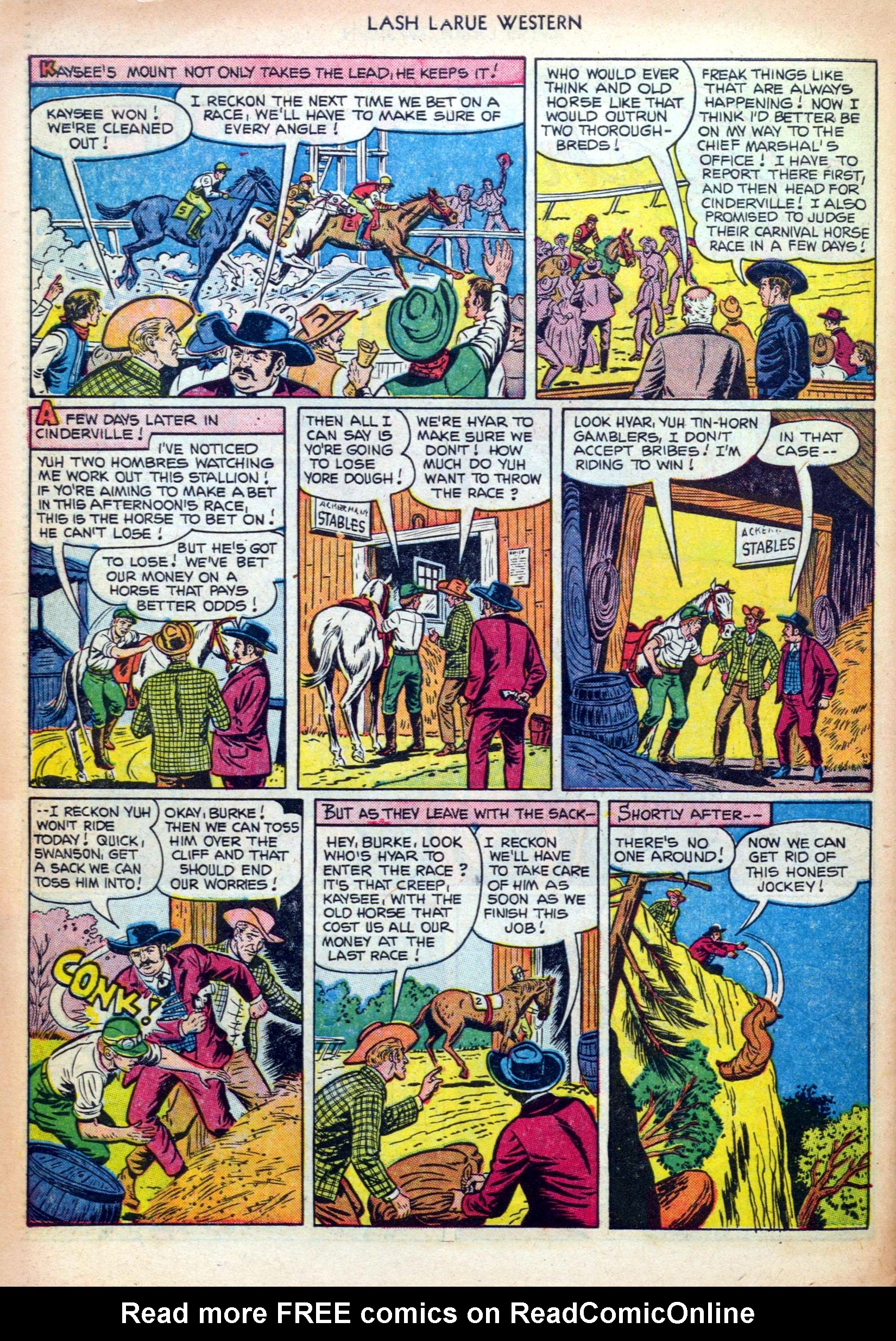 Read online Lash Larue Western (1949) comic -  Issue #25 - 30