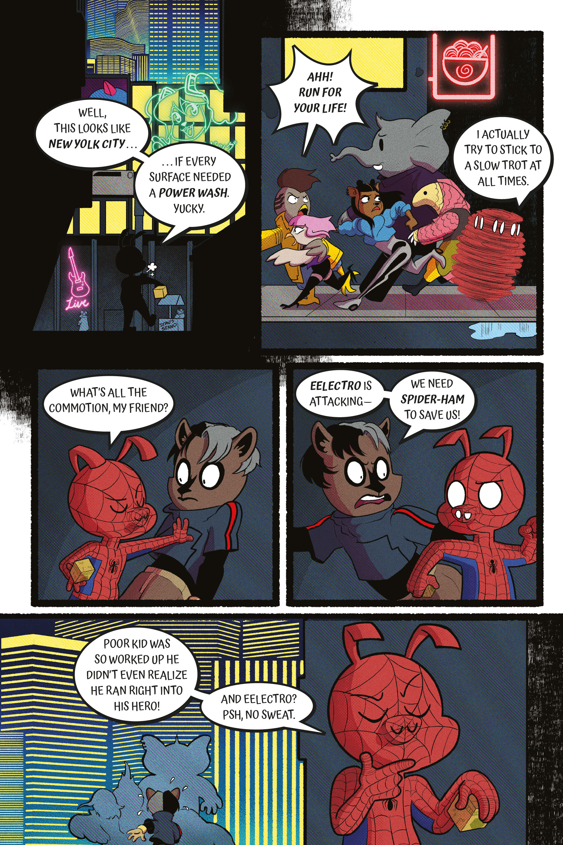 Read online Spider-Ham: A Pig in Time comic -  Issue # TPB - 17