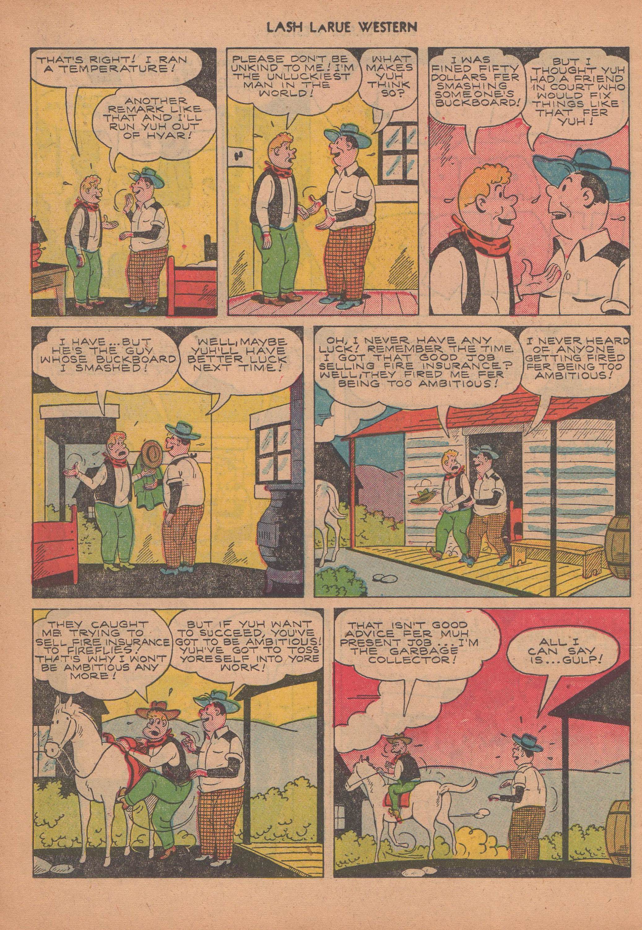 Read online Lash Larue Western (1949) comic -  Issue #14 - 15