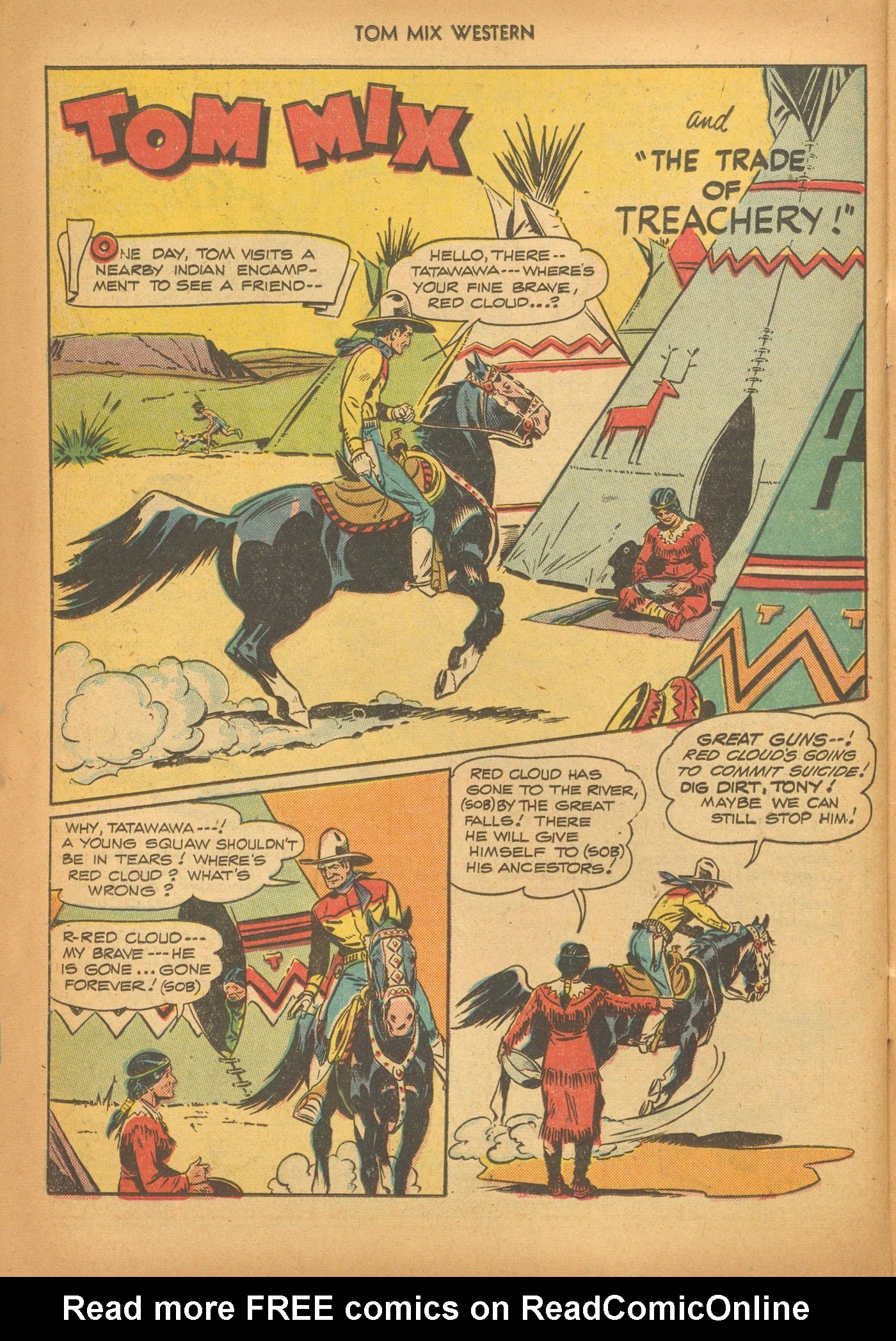 Read online Tom Mix Western (1948) comic -  Issue #6 - 42