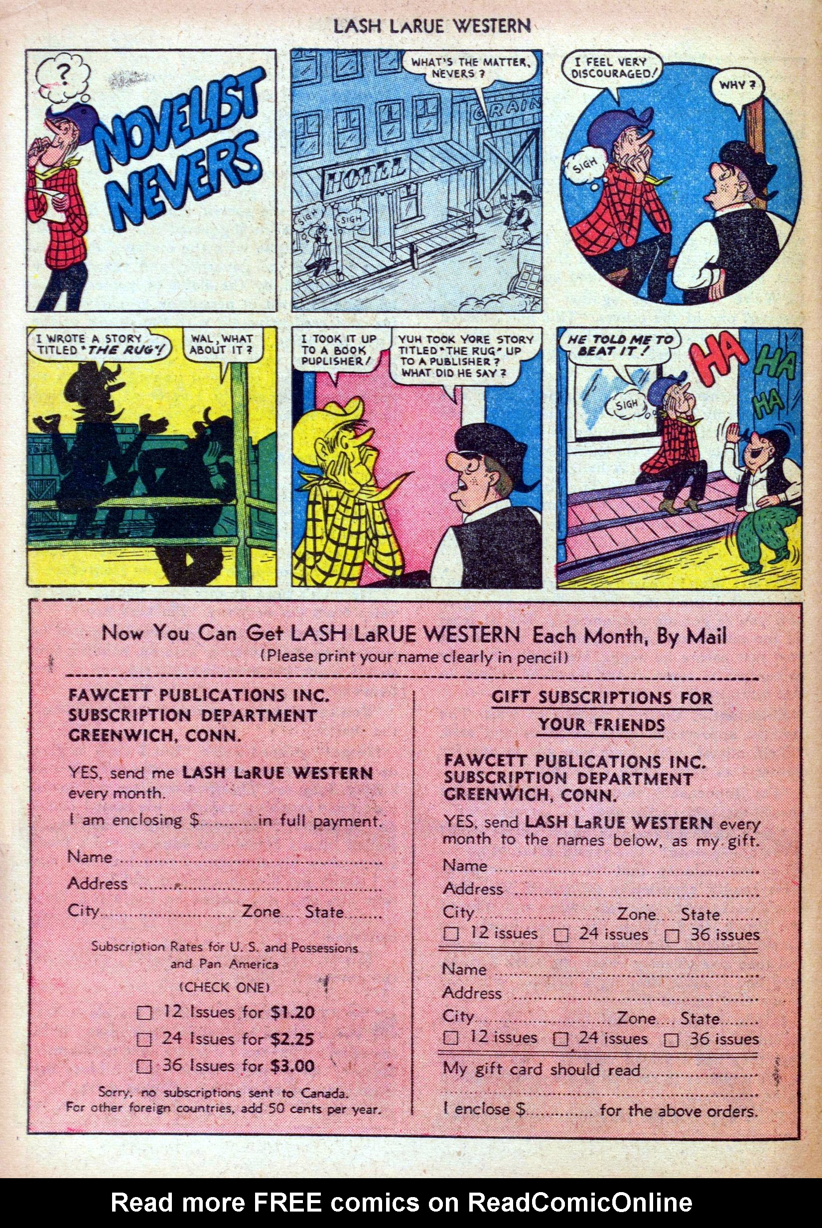 Read online Lash Larue Western (1949) comic -  Issue #19 - 26