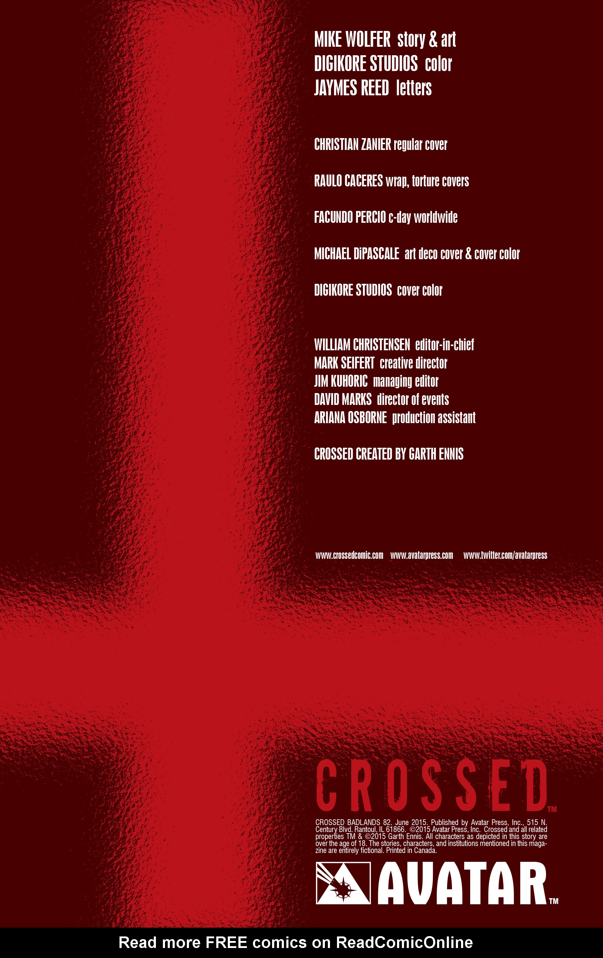 Read online Crossed: Badlands comic -  Issue #82 - 2