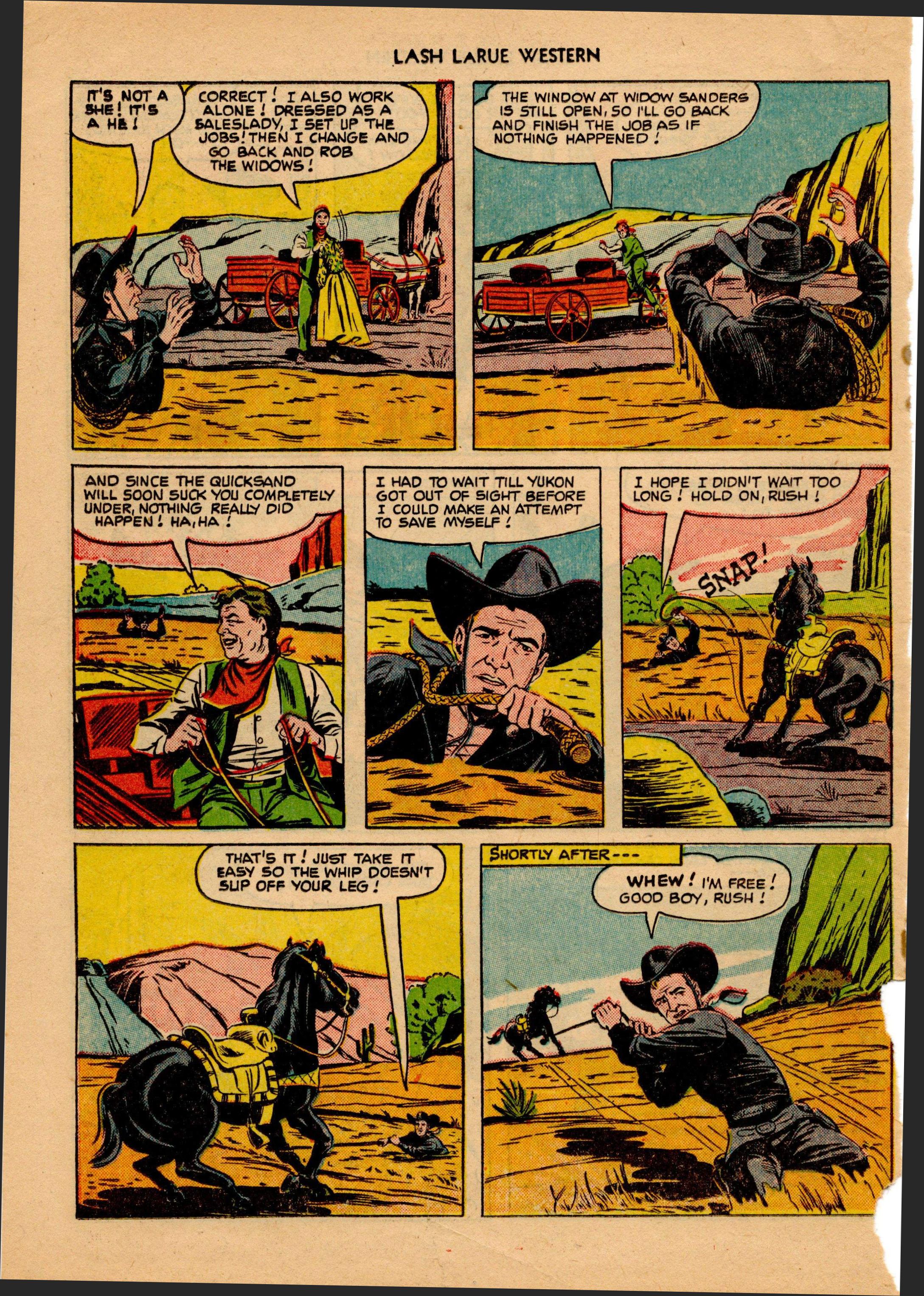 Read online Lash Larue Western (1949) comic -  Issue #18 - 21