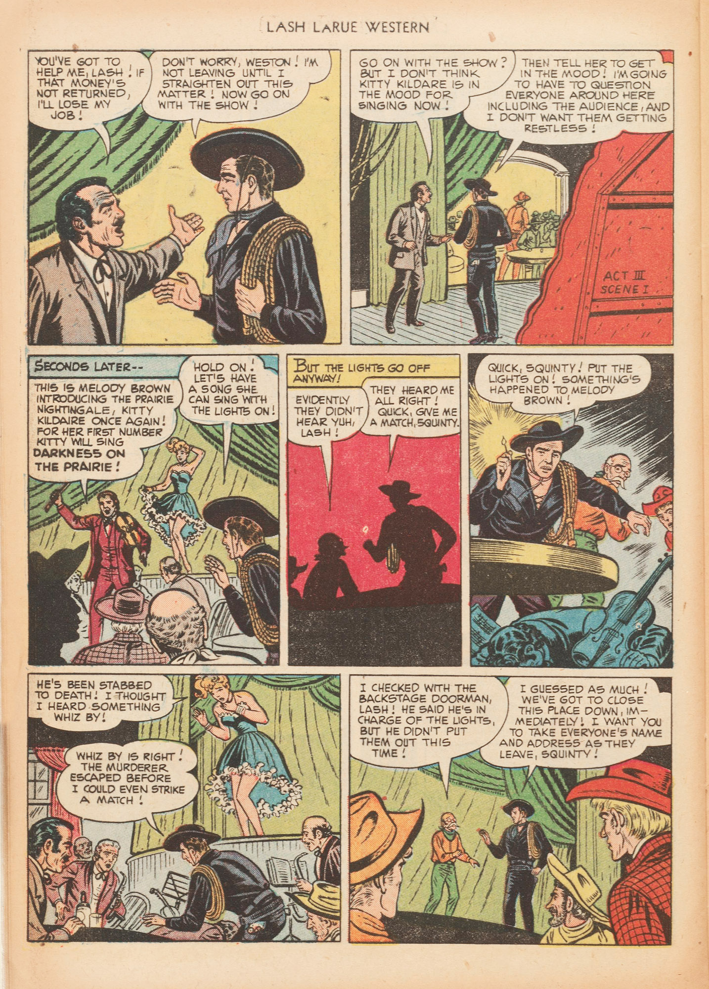 Read online Lash Larue Western (1949) comic -  Issue #20 - 28