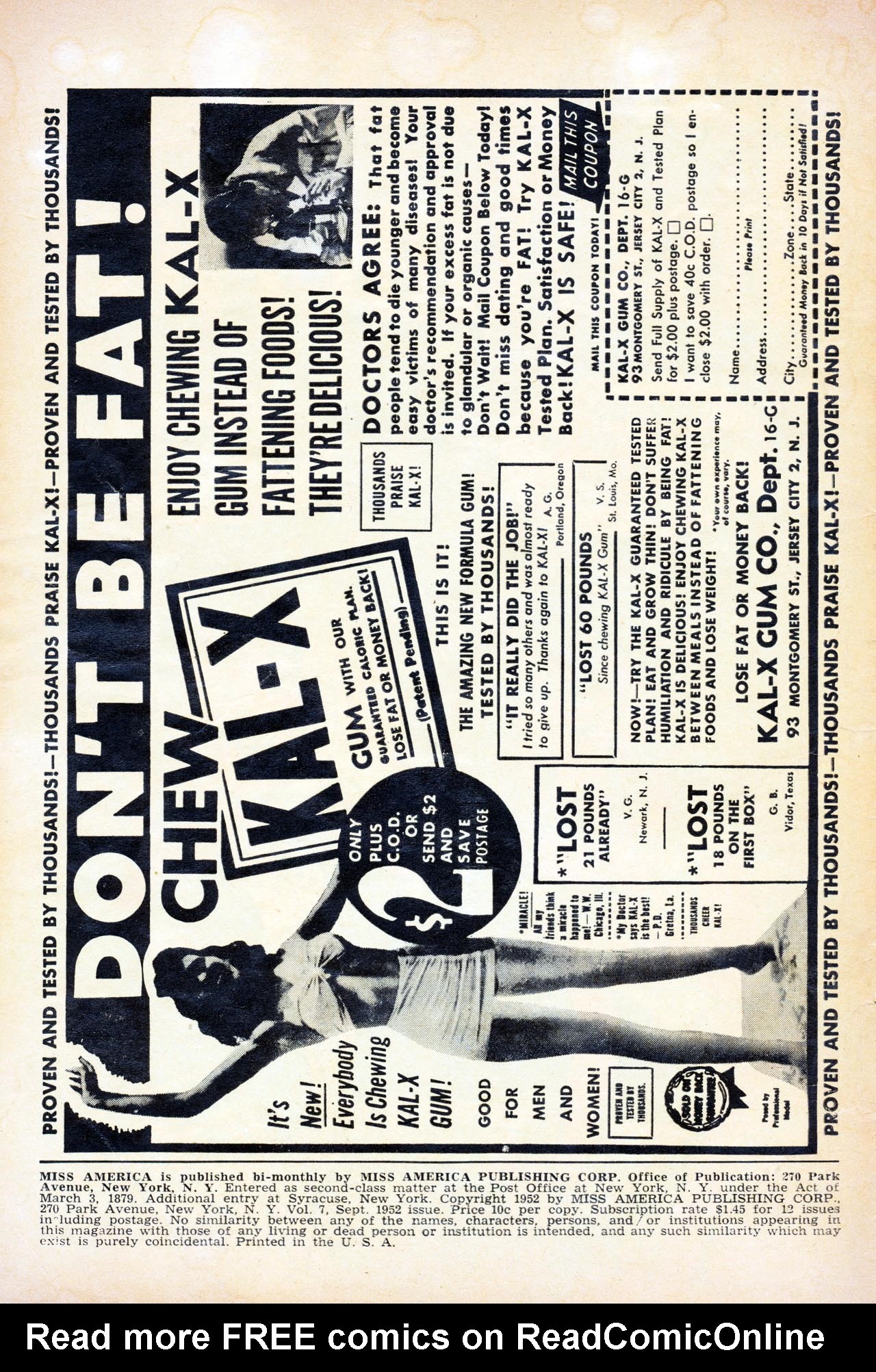 Read online Miss America comic -  Issue #47 - 2