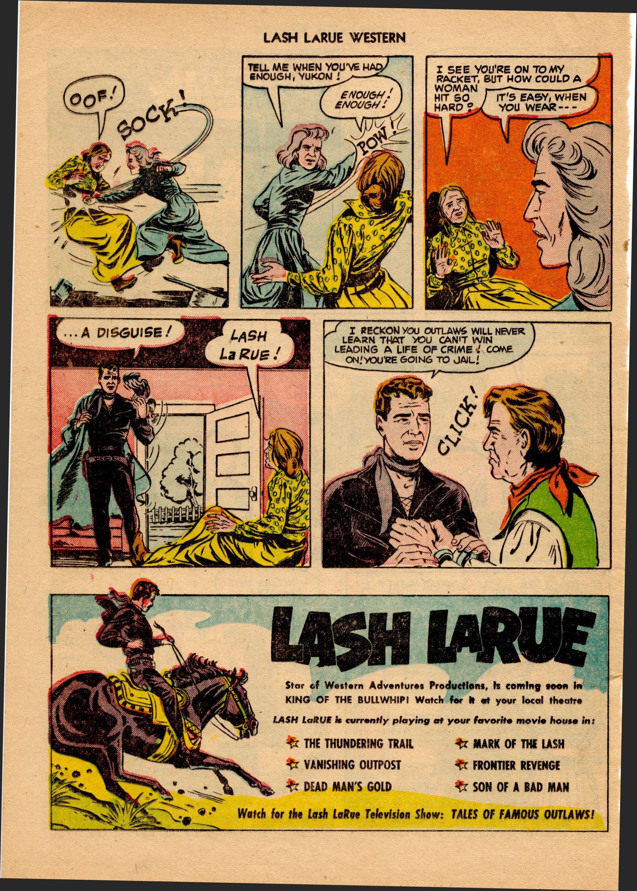Read online Lash Larue Western (1949) comic -  Issue #18 - 23