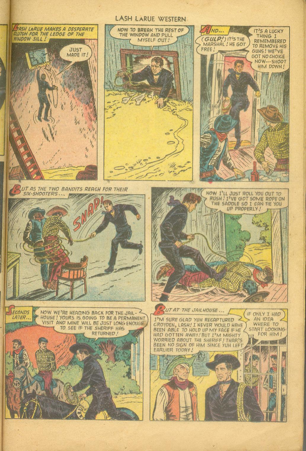 Read online Lash Larue Western (1949) comic -  Issue #43 - 13