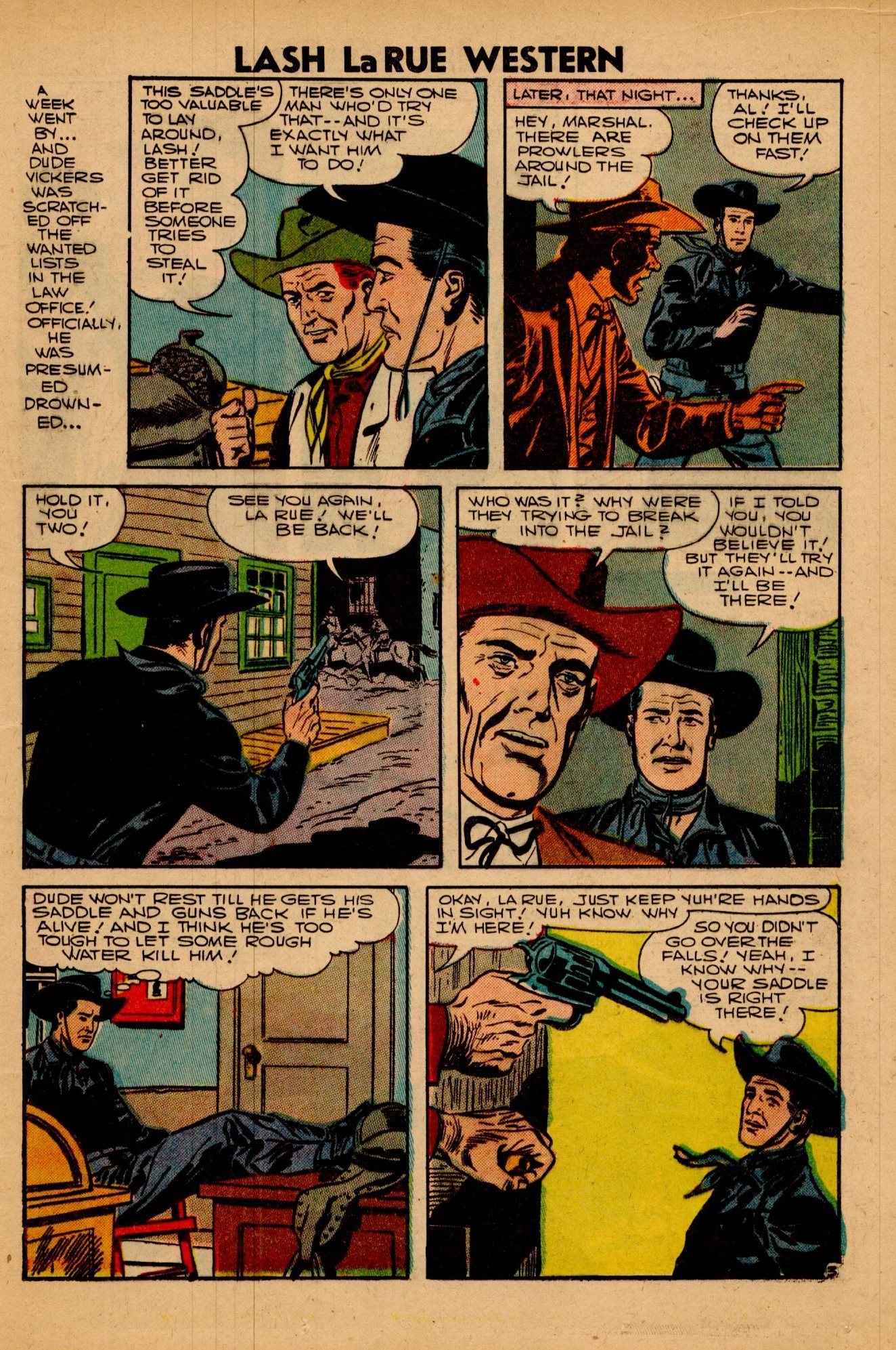 Read online Lash Larue Western (1949) comic -  Issue #63 - 25