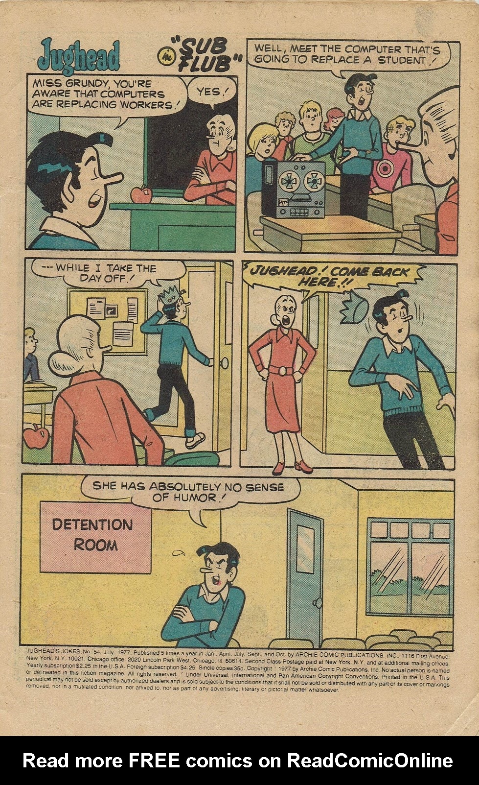 Read online Jughead's Jokes comic -  Issue #54 - 3