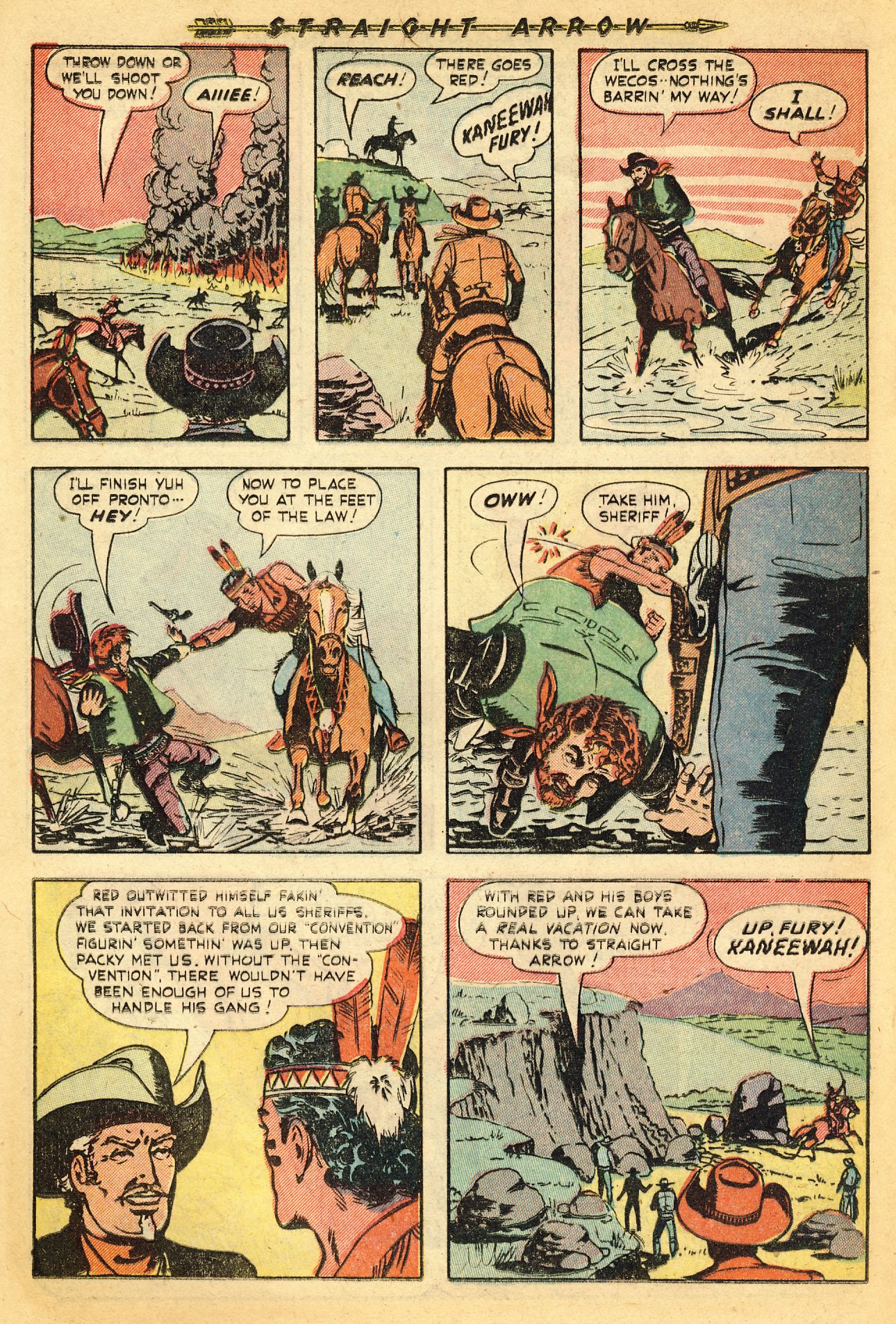 Read online Straight Arrow comic -  Issue #16 - 18