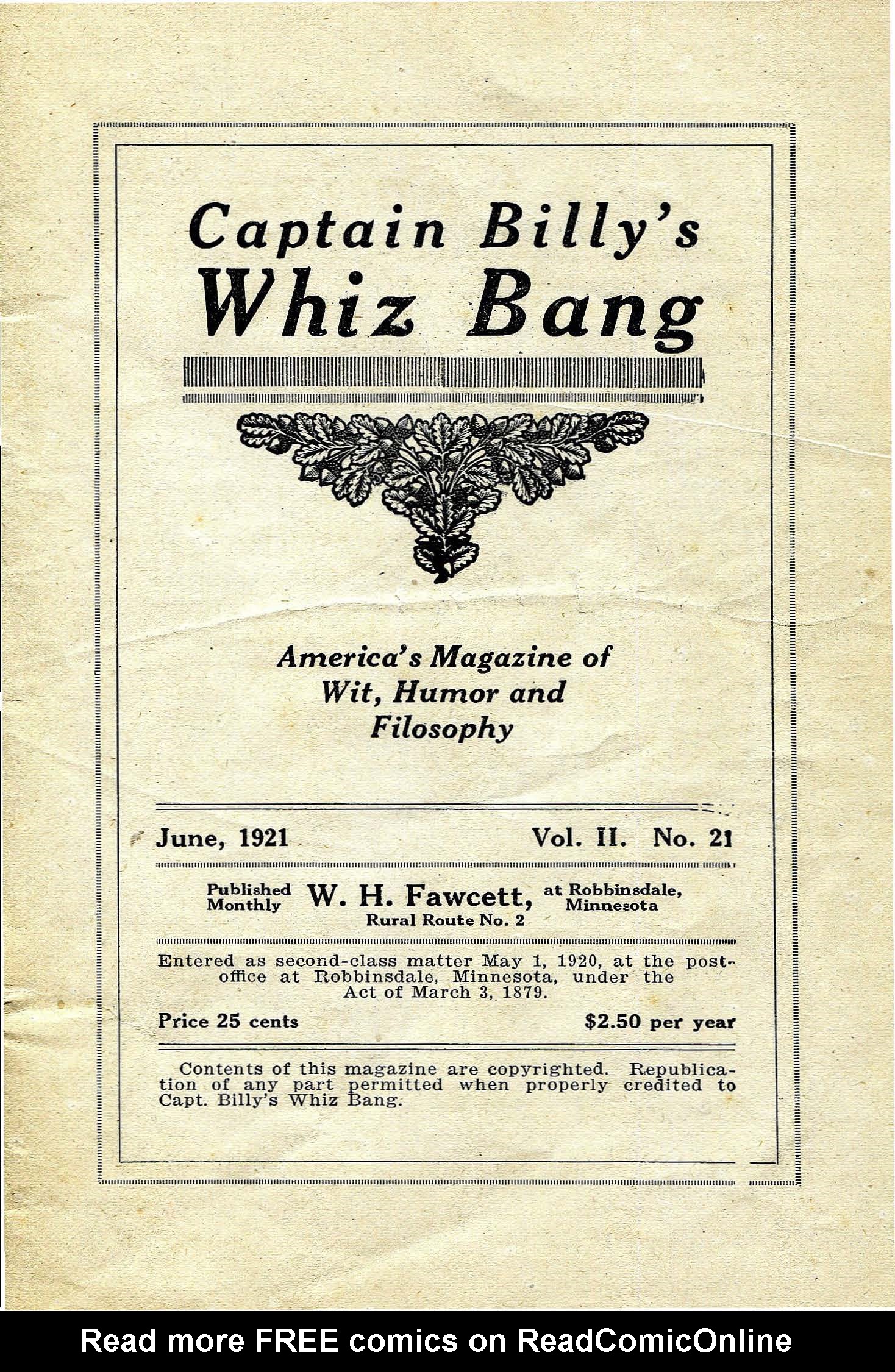 Read online Captain Billy's Whiz Bang comic -  Issue #21 - 3