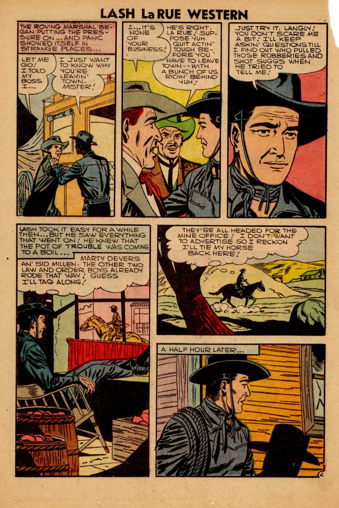 Read online Lash Larue Western (1949) comic -  Issue #63 - 16