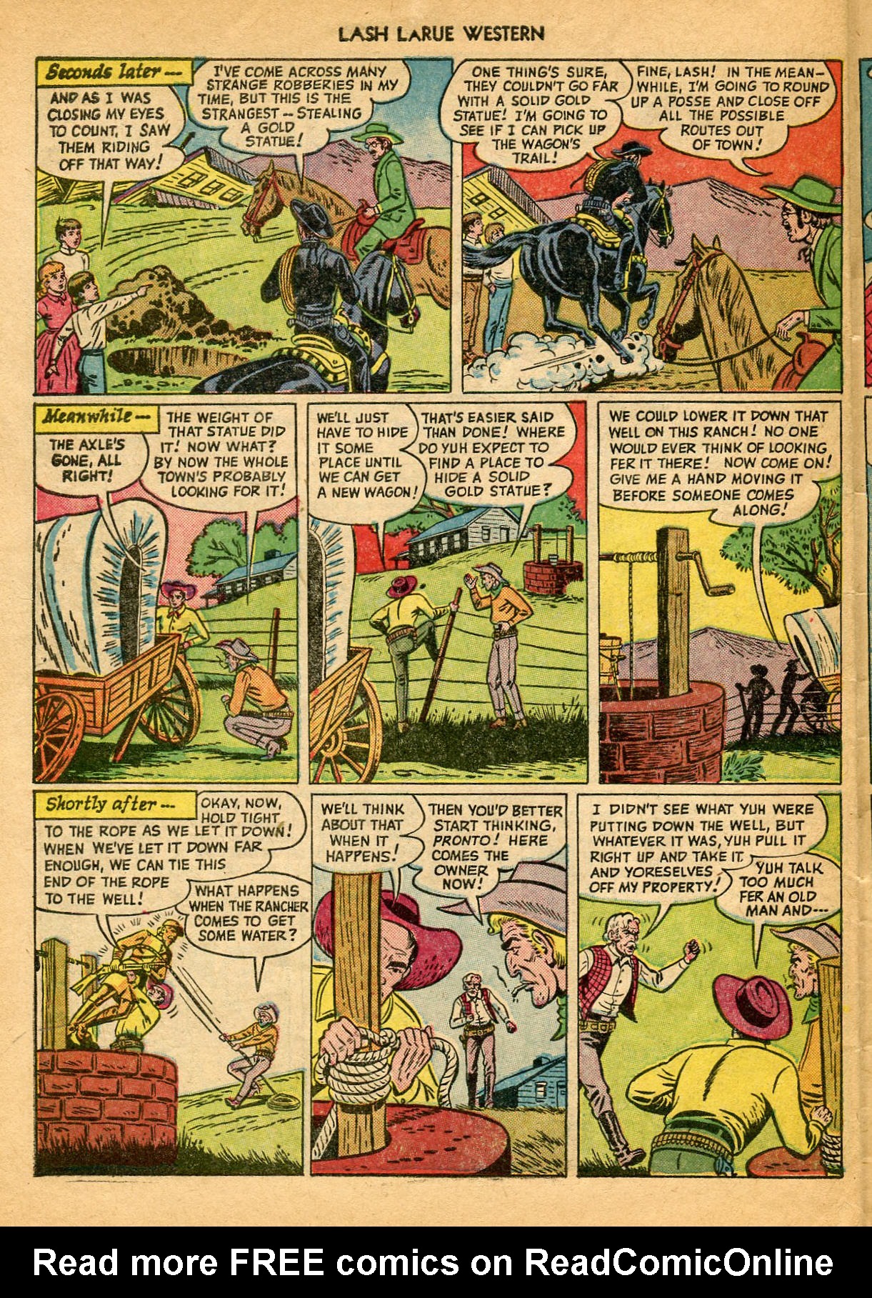 Read online Lash Larue Western (1949) comic -  Issue #9 - 30