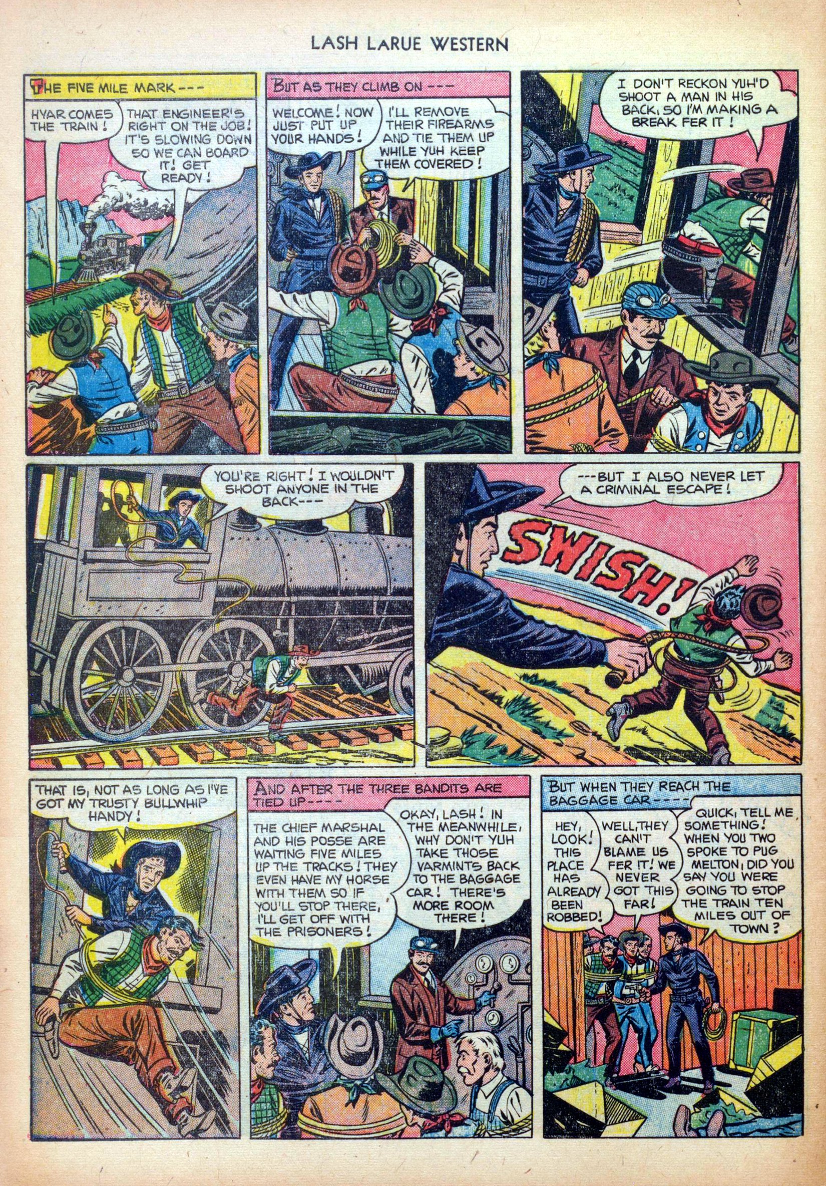 Read online Lash Larue Western (1949) comic -  Issue #26 - 32