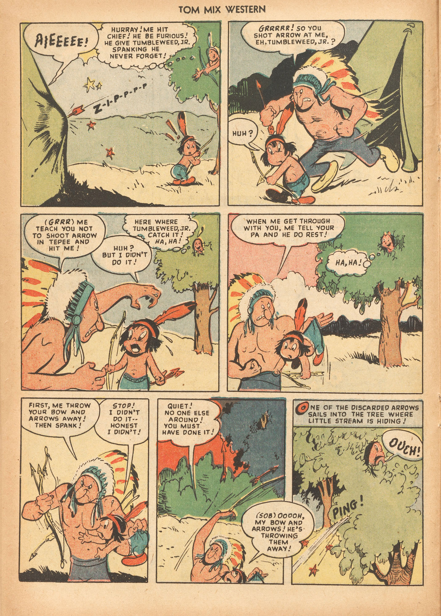 Read online Tom Mix Western (1948) comic -  Issue #23 - 24