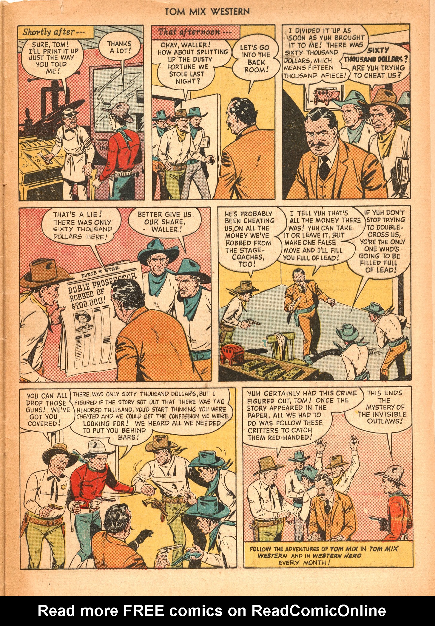 Read online Tom Mix Western (1948) comic -  Issue #34 - 33