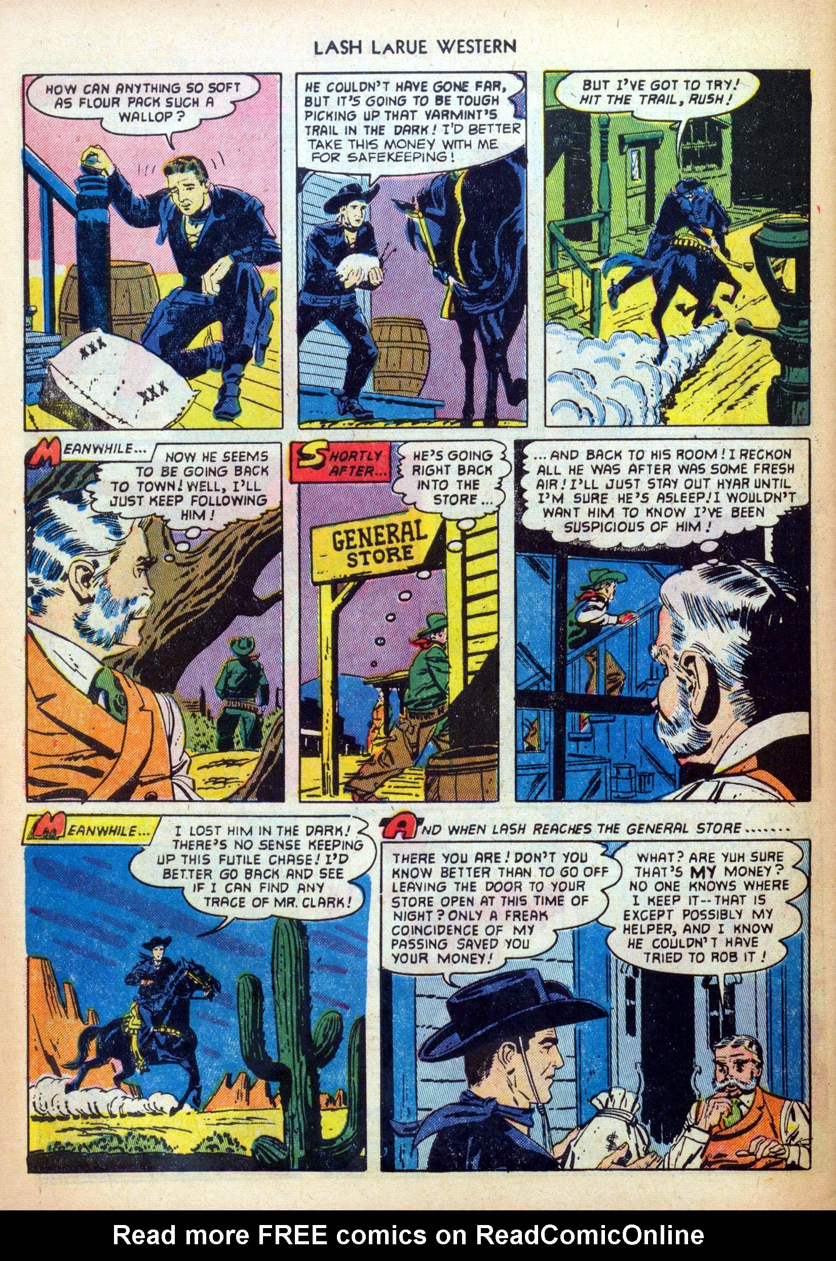 Read online Lash Larue Western (1949) comic -  Issue #28 - 32
