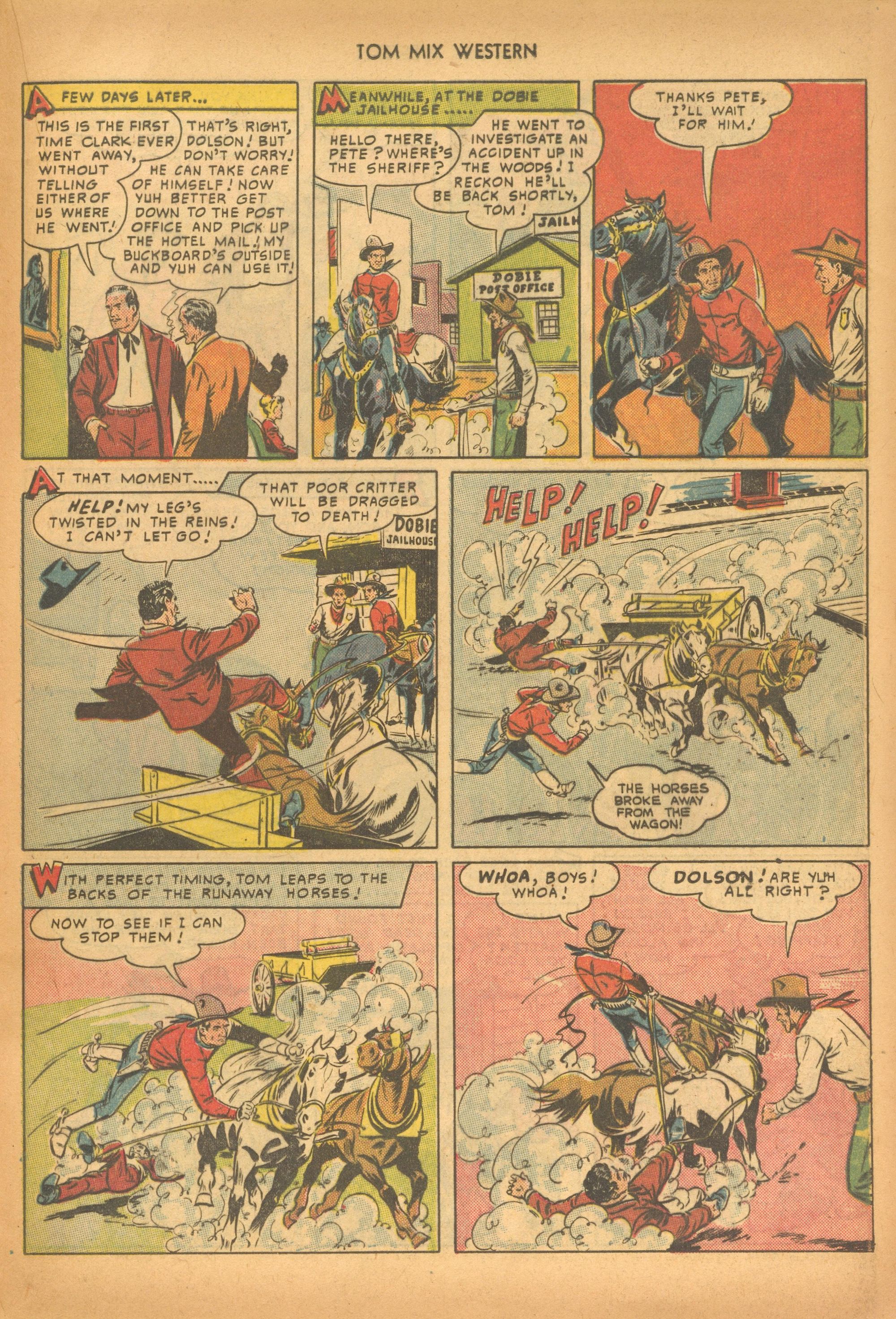 Read online Tom Mix Western (1948) comic -  Issue #28 - 37