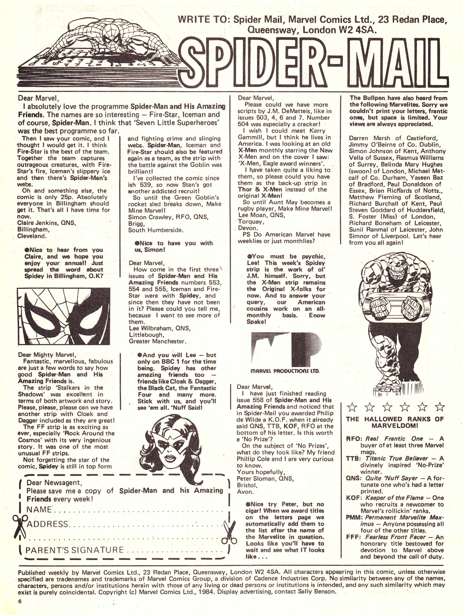 Read online Spider-Man and his Amazing Friends (1983) comic -  Issue #565 - 6