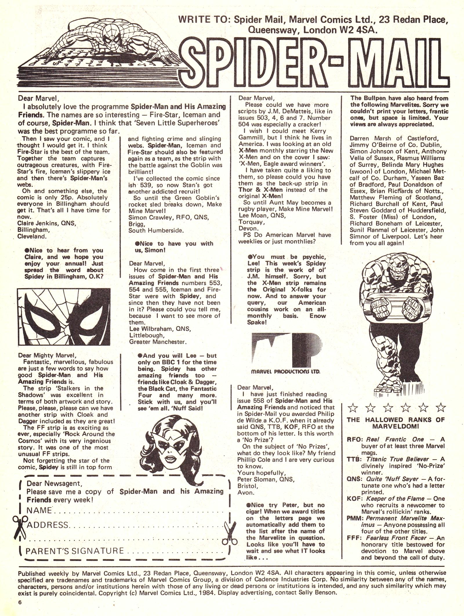 Read online Spider-Man and his Amazing Friends (1983) comic -  Issue #565 - 6