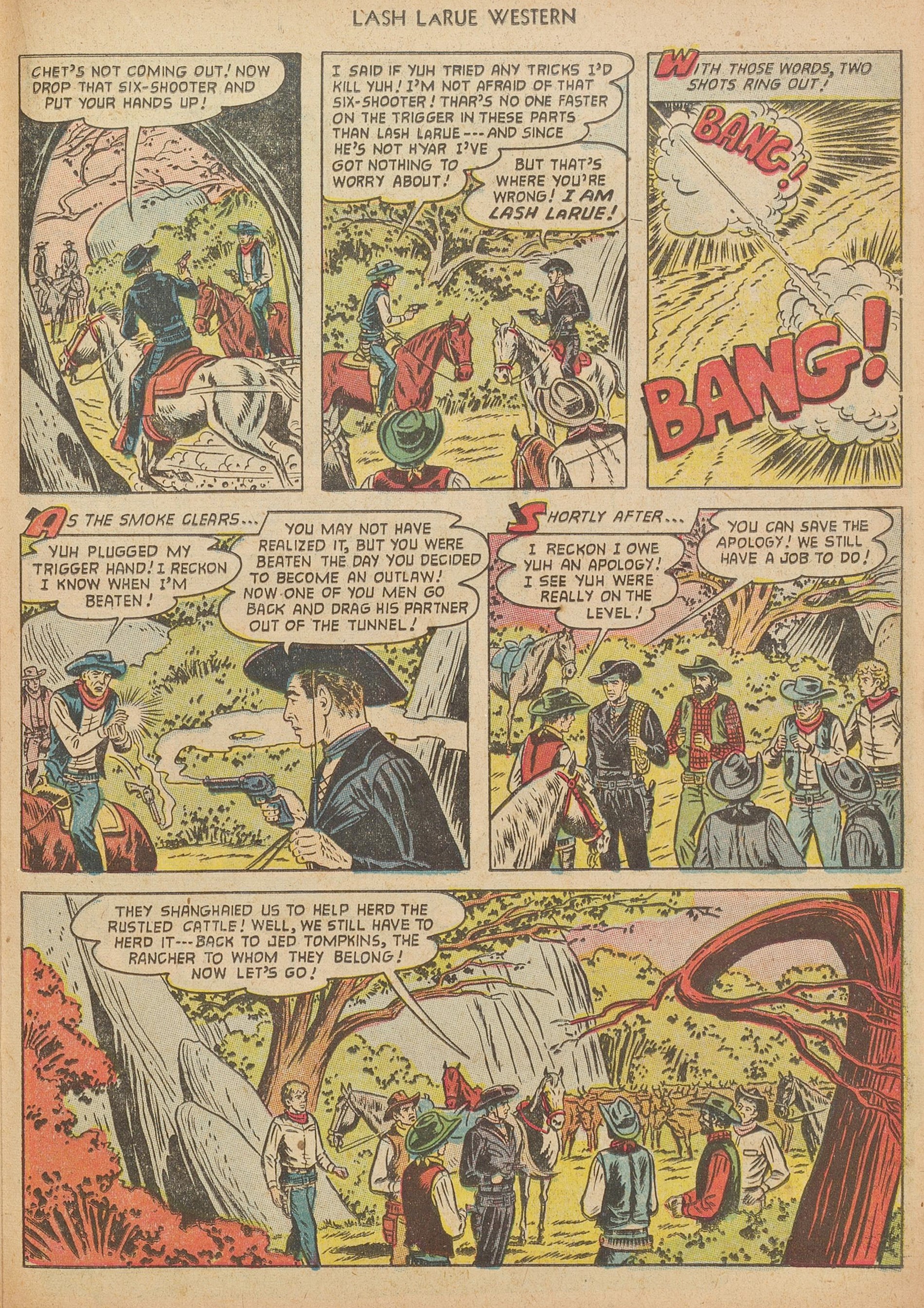 Read online Lash Larue Western (1949) comic -  Issue #40 - 23