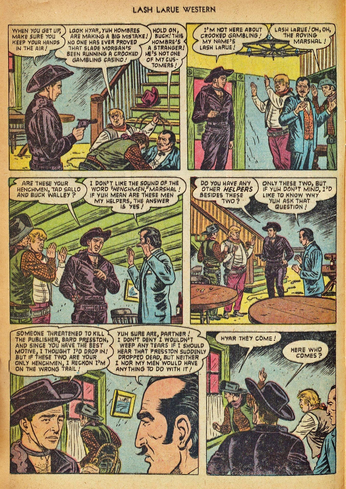 Read online Lash Larue Western (1949) comic -  Issue #42 - 12